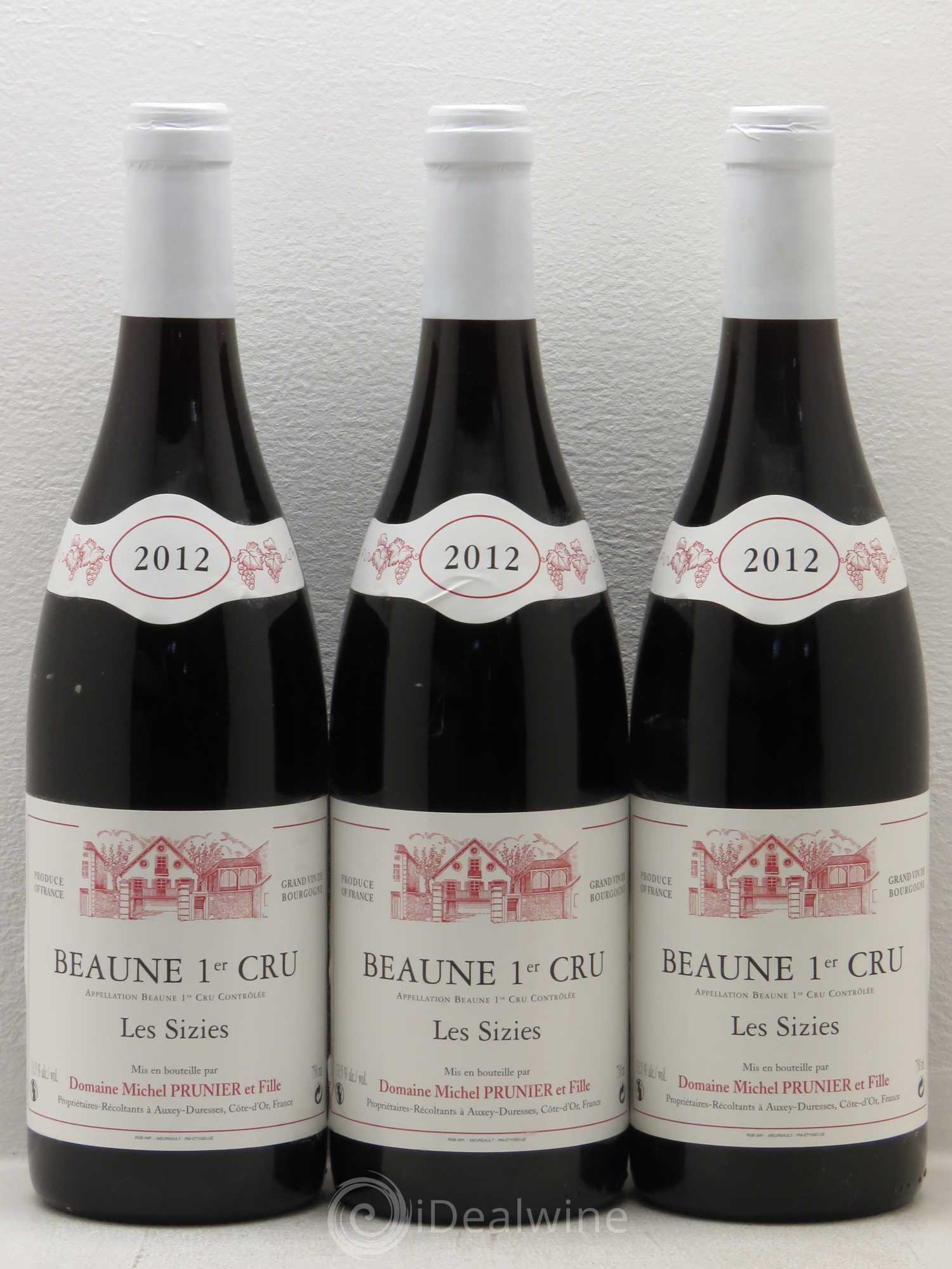 Beaune 1er Cru Les Sizies Domaine Michel Prunier&Fille 2012 - Posten von 3 Flaschen - 0
