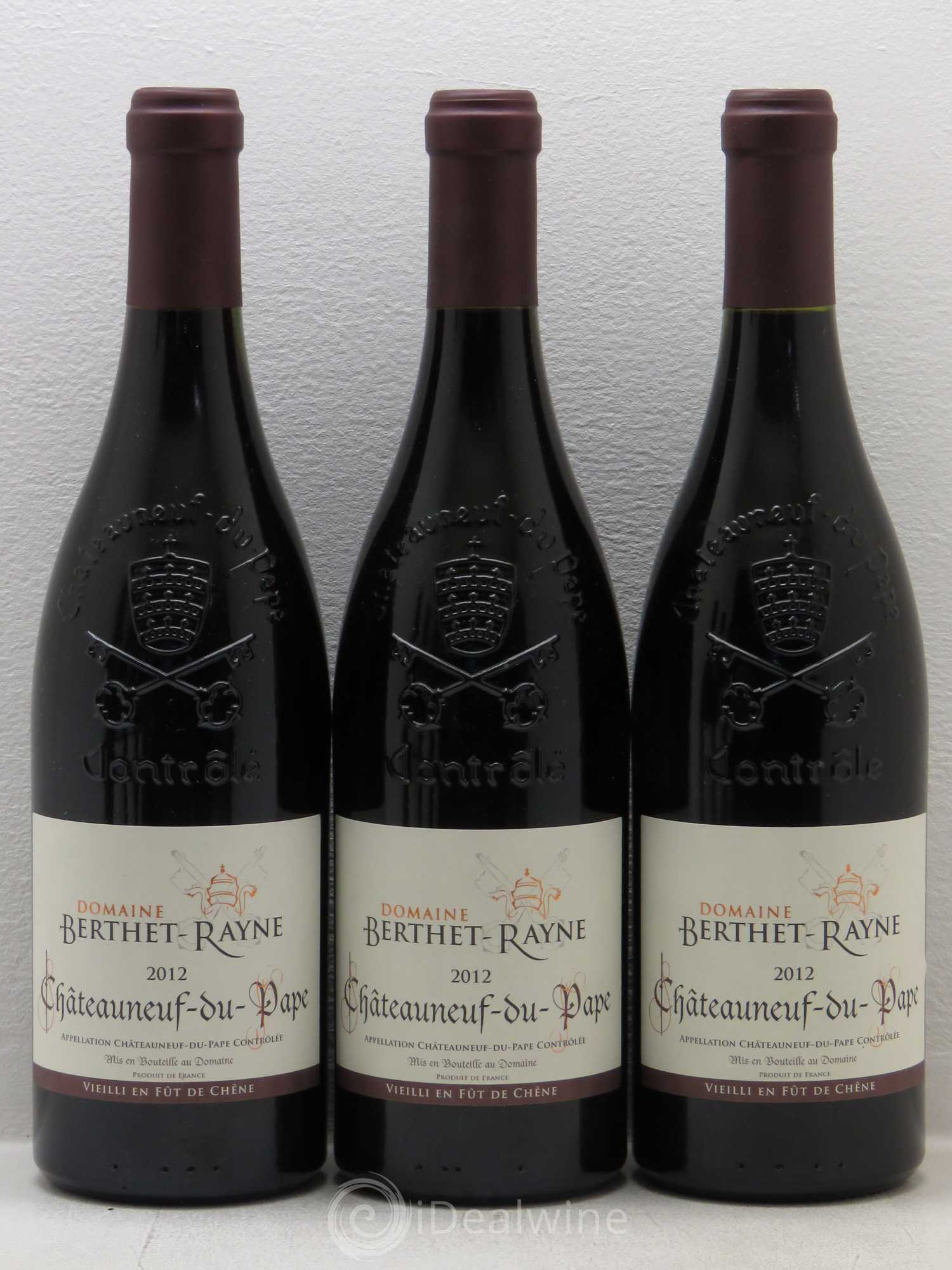 Châteauneuf-du-Pape Vieilli En Fût De Chêne Domaine Berthet Rayne 2012 - Posten von 6 Flaschen - 1