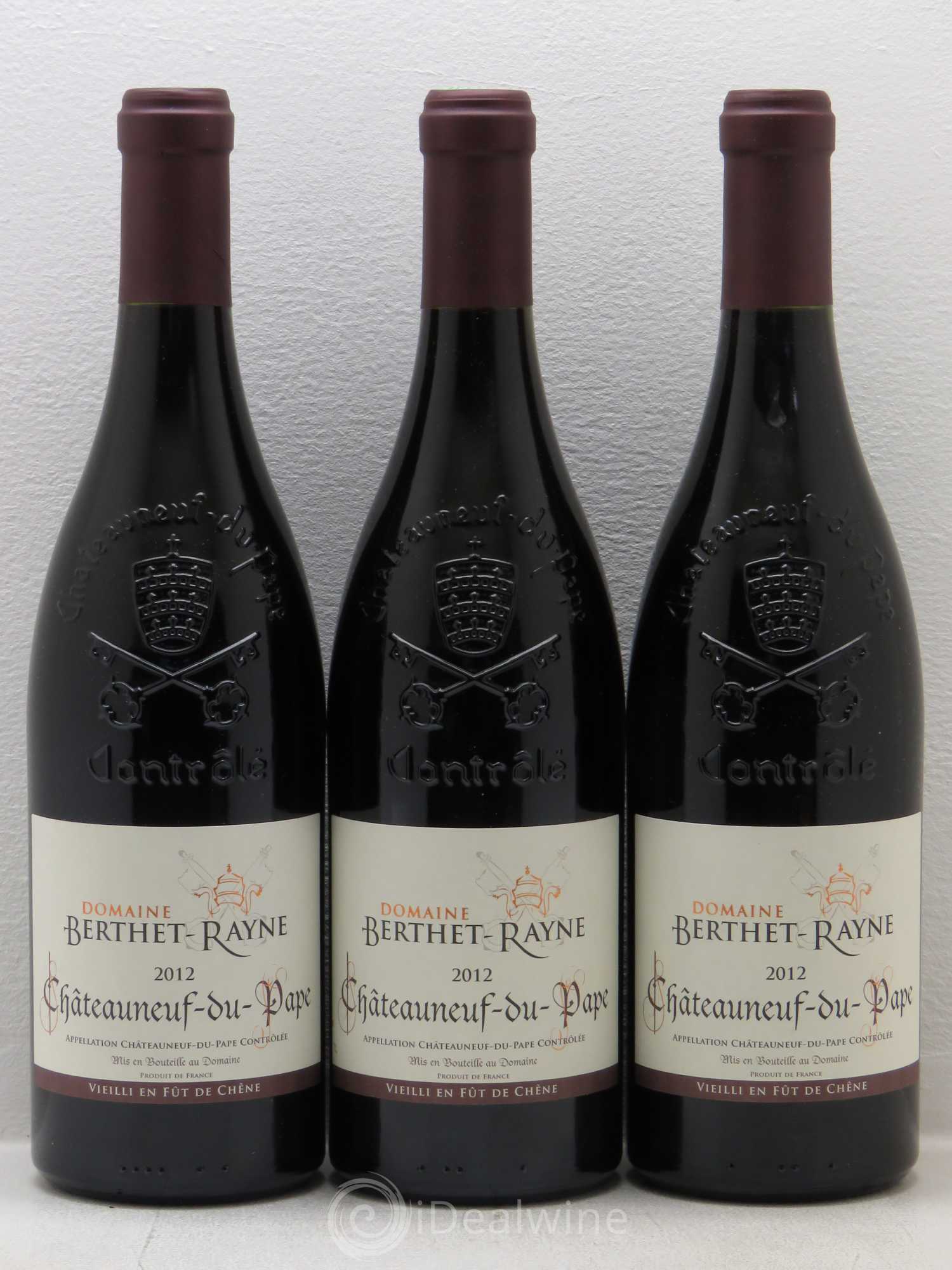 Châteauneuf-du-Pape Vieilli En Fût De Chêne Domaine Berthet Rayne 2012 - Posten von 6 Flaschen - 2