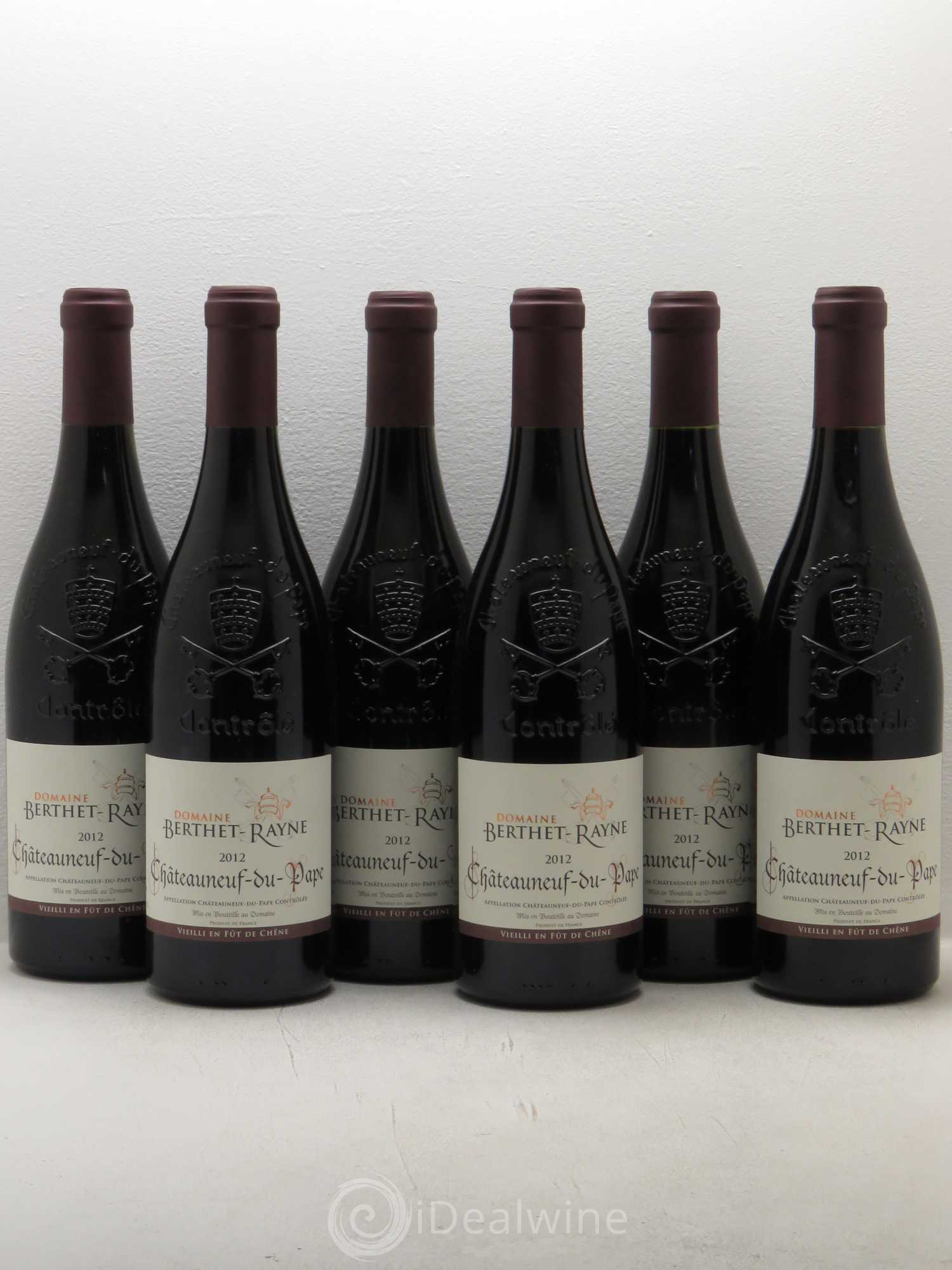 Châteauneuf-du-Pape Vieilli En Fût De Chêne Domaine Berthet Rayne 2012 - Posten von 6 Flaschen - 0