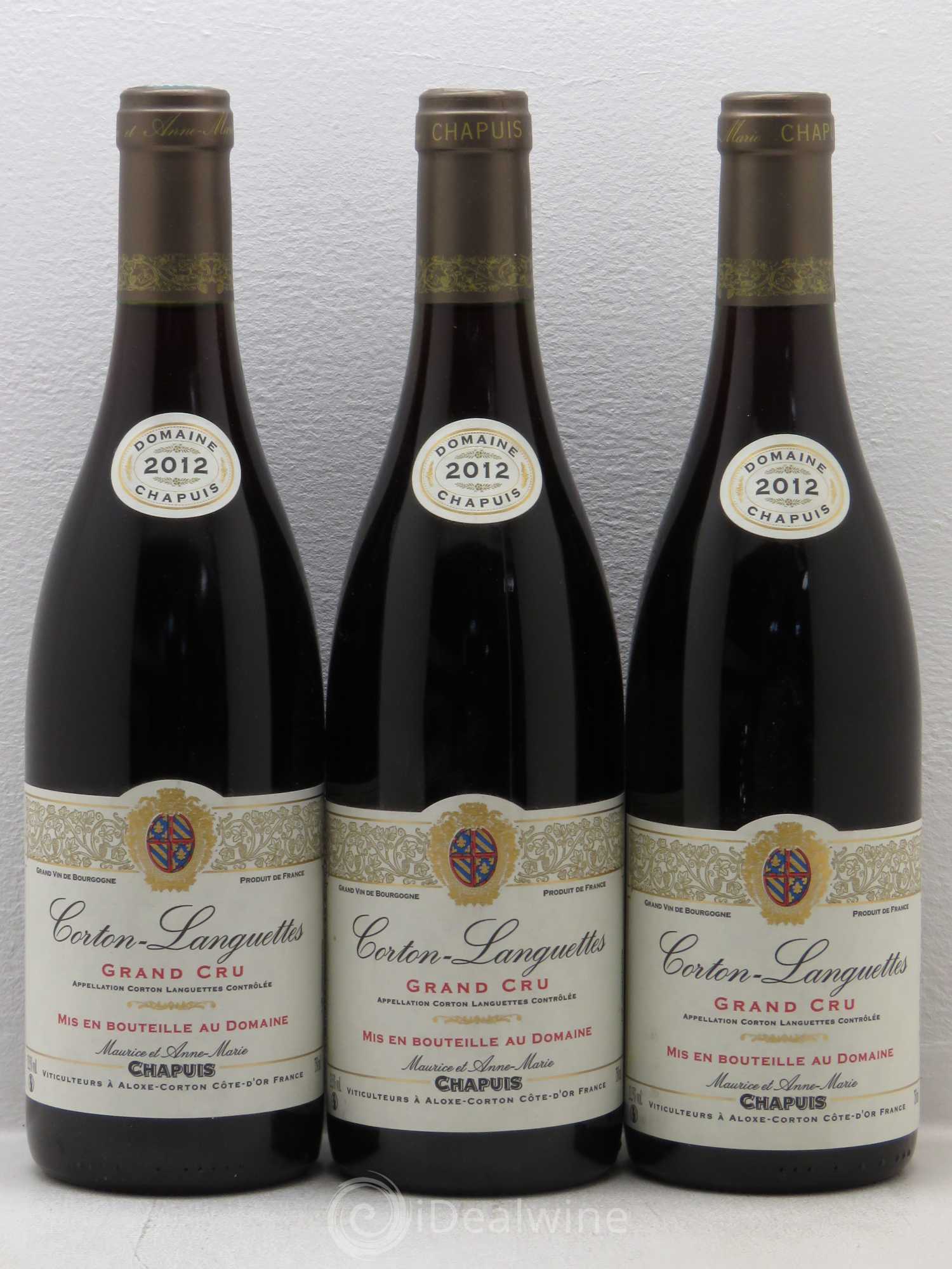 Corton Grand Cru Les Languettes Domaine Maurice Chapuis 2012 - Posten von 3 Flaschen - 0