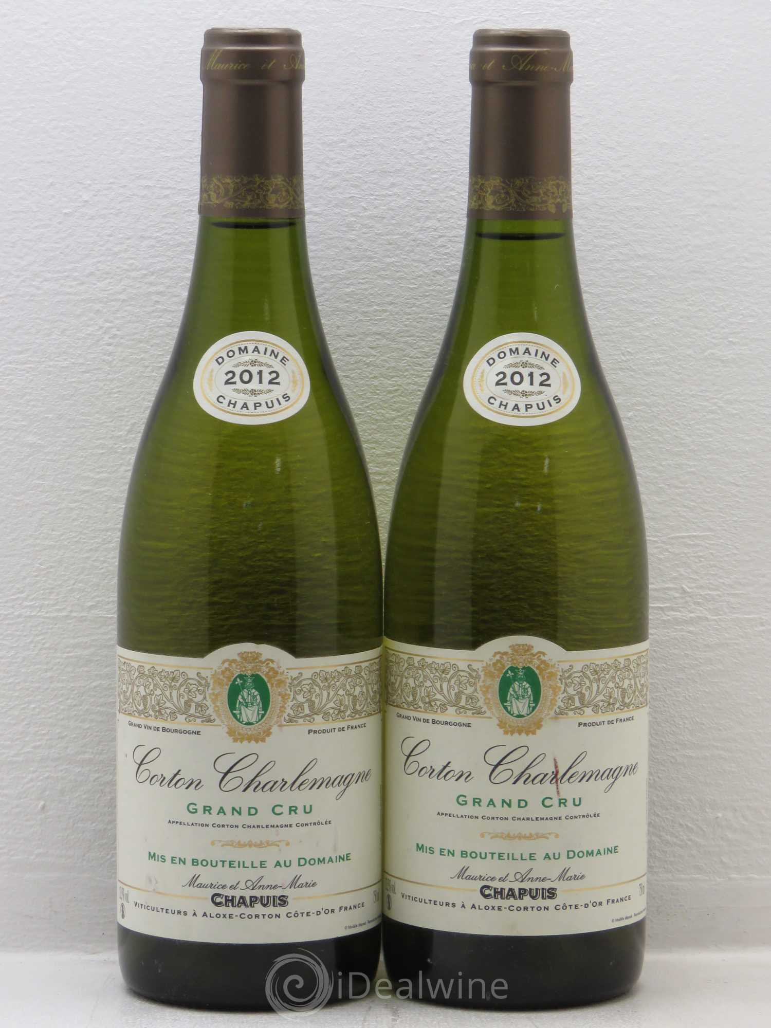 Corton-Charlemagne Grand Cru Maurice Chapuis 2012 - Lot of 2 bottles - 0