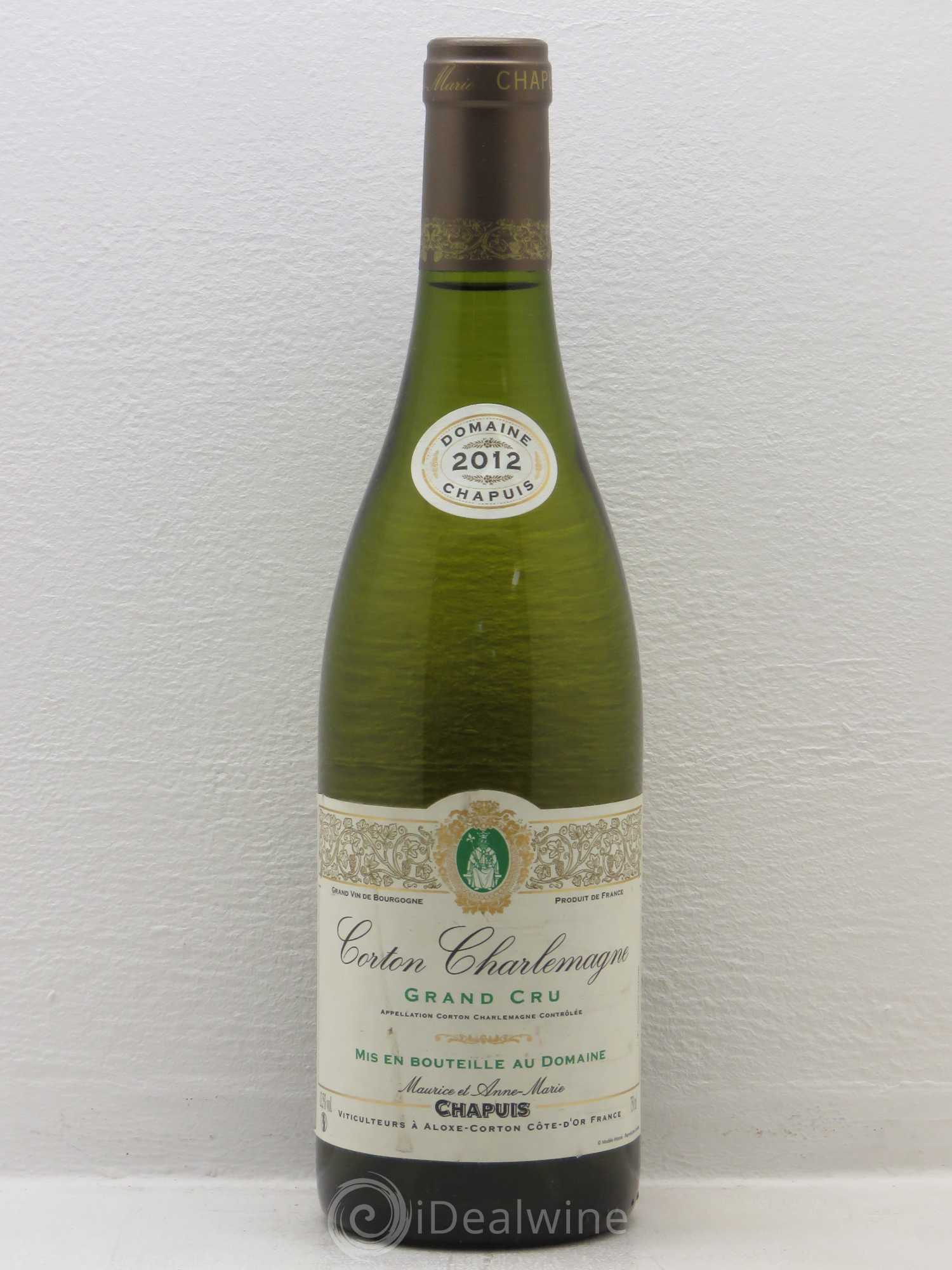 Corton-Charlemagne Grand Cru Maurice Chapuis 2012 - Posten von 1 Flasche - 0