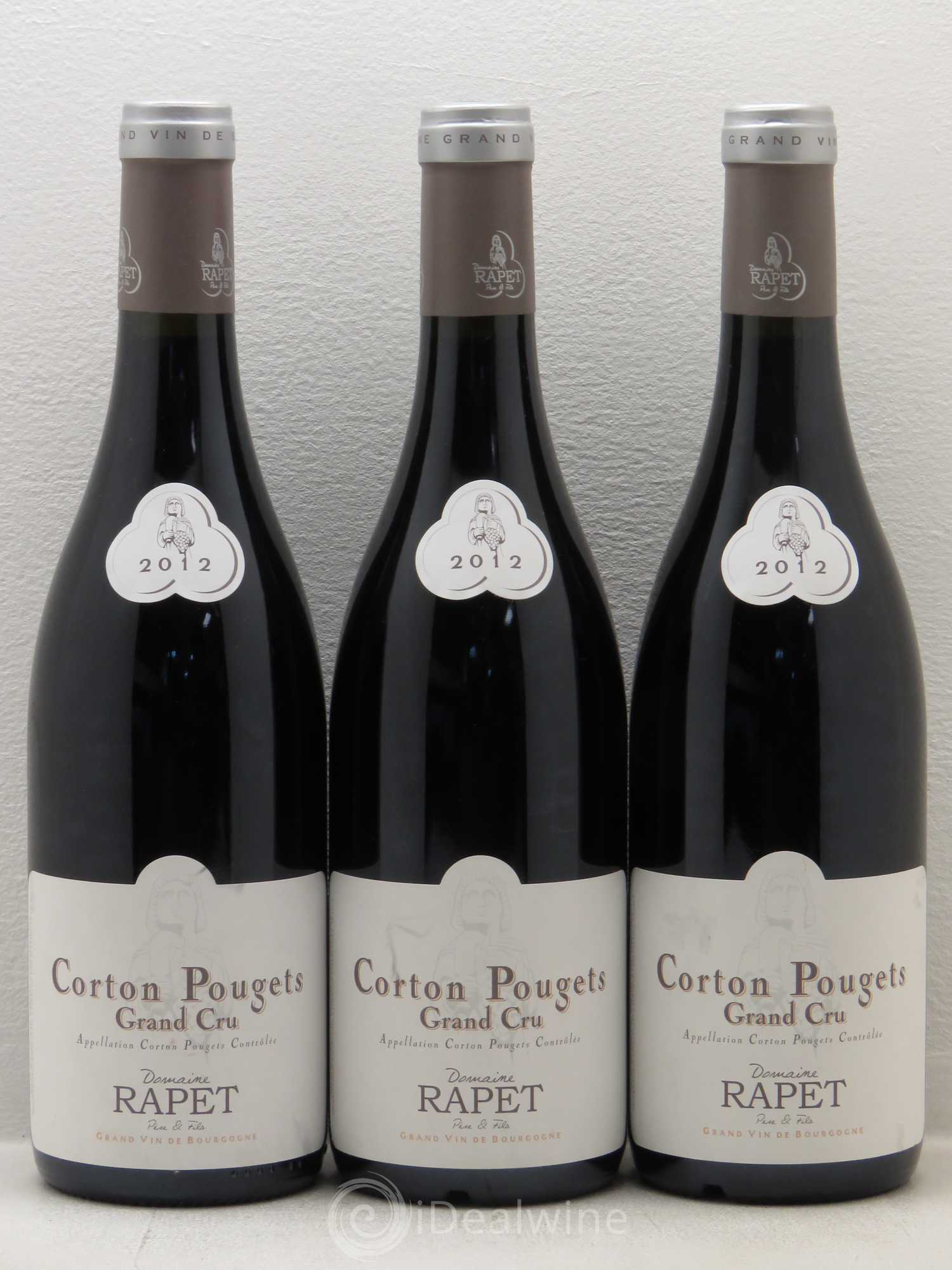 Corton Grand Cru Pougets Domaine Vincent Rapet 2012 - Posten von 3 Flaschen - 0