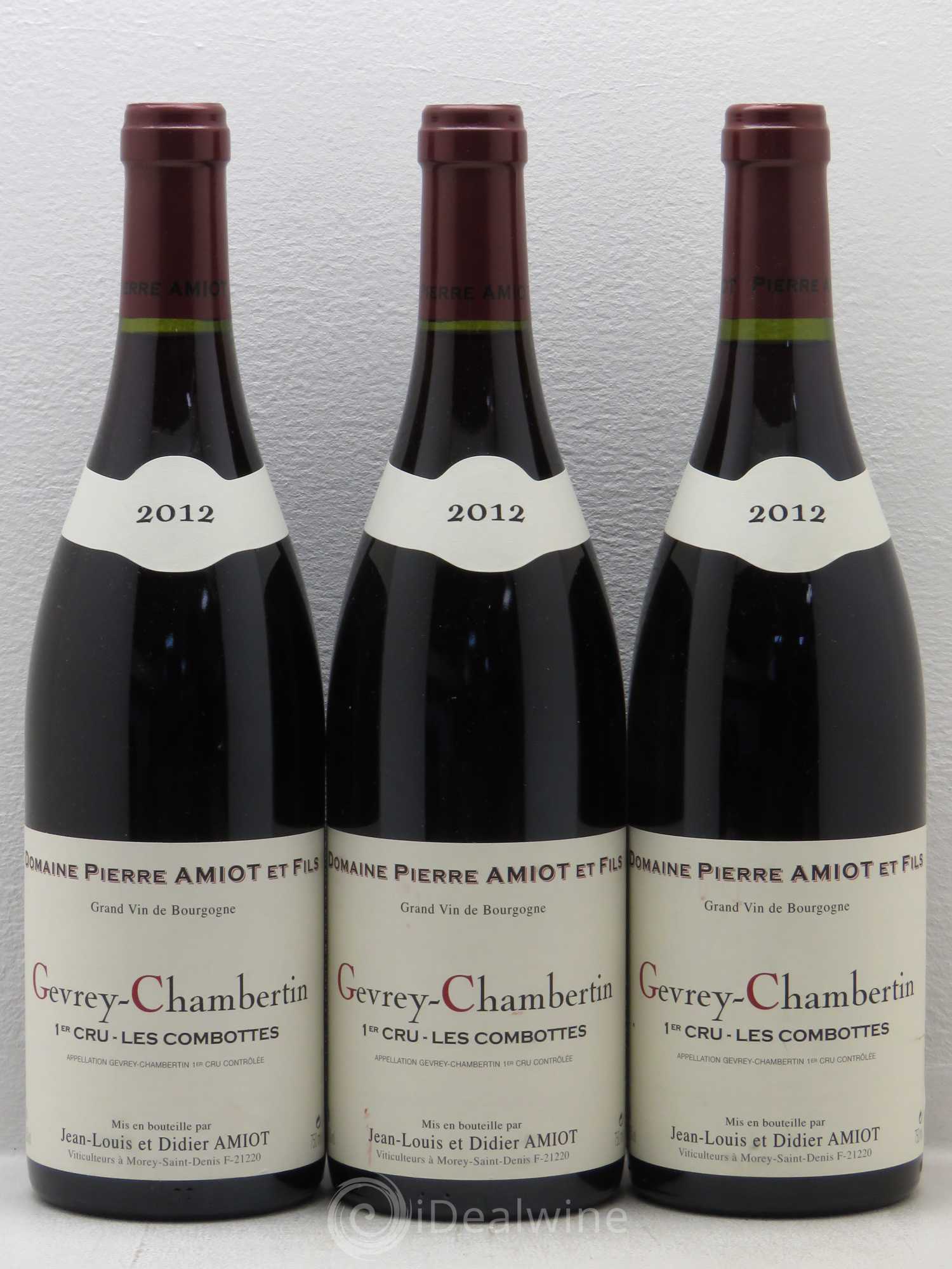 Gevrey-Chambertin 1er Cru Les Combottes Domaine Pierre Amiot 2012 - Posten von 3 Flaschen - 0