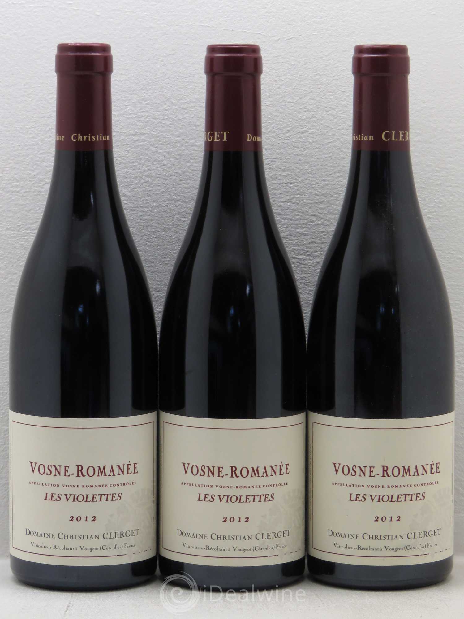 Vosne-Romanée Les Violettes Domaine Christian Clerget 2012 - Posten von 3 Flaschen - 0