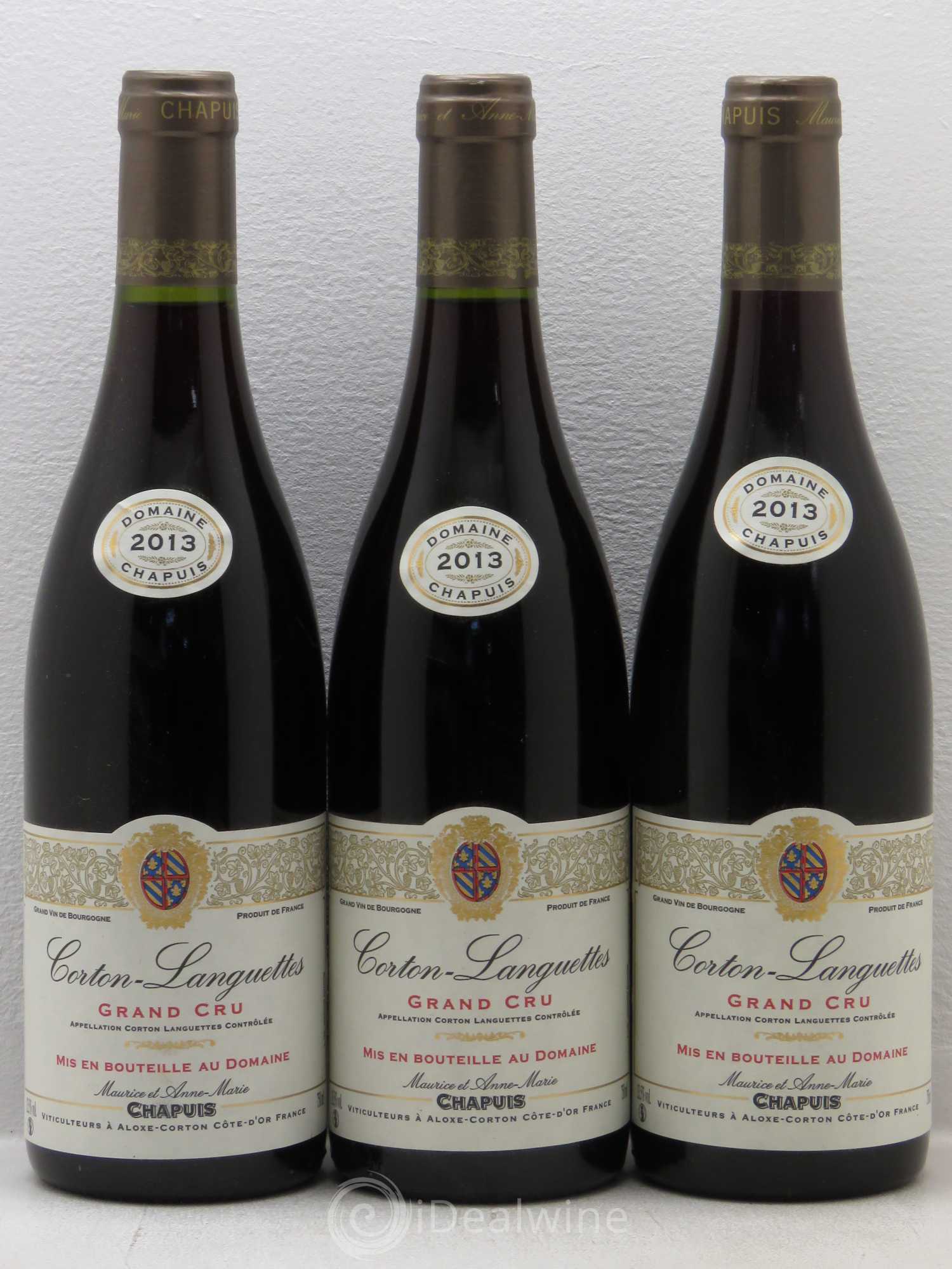 Corton Grand Cru Les Languettes Domaine Maurice Chapuis 2013 - Posten von 3 Flaschen - 0