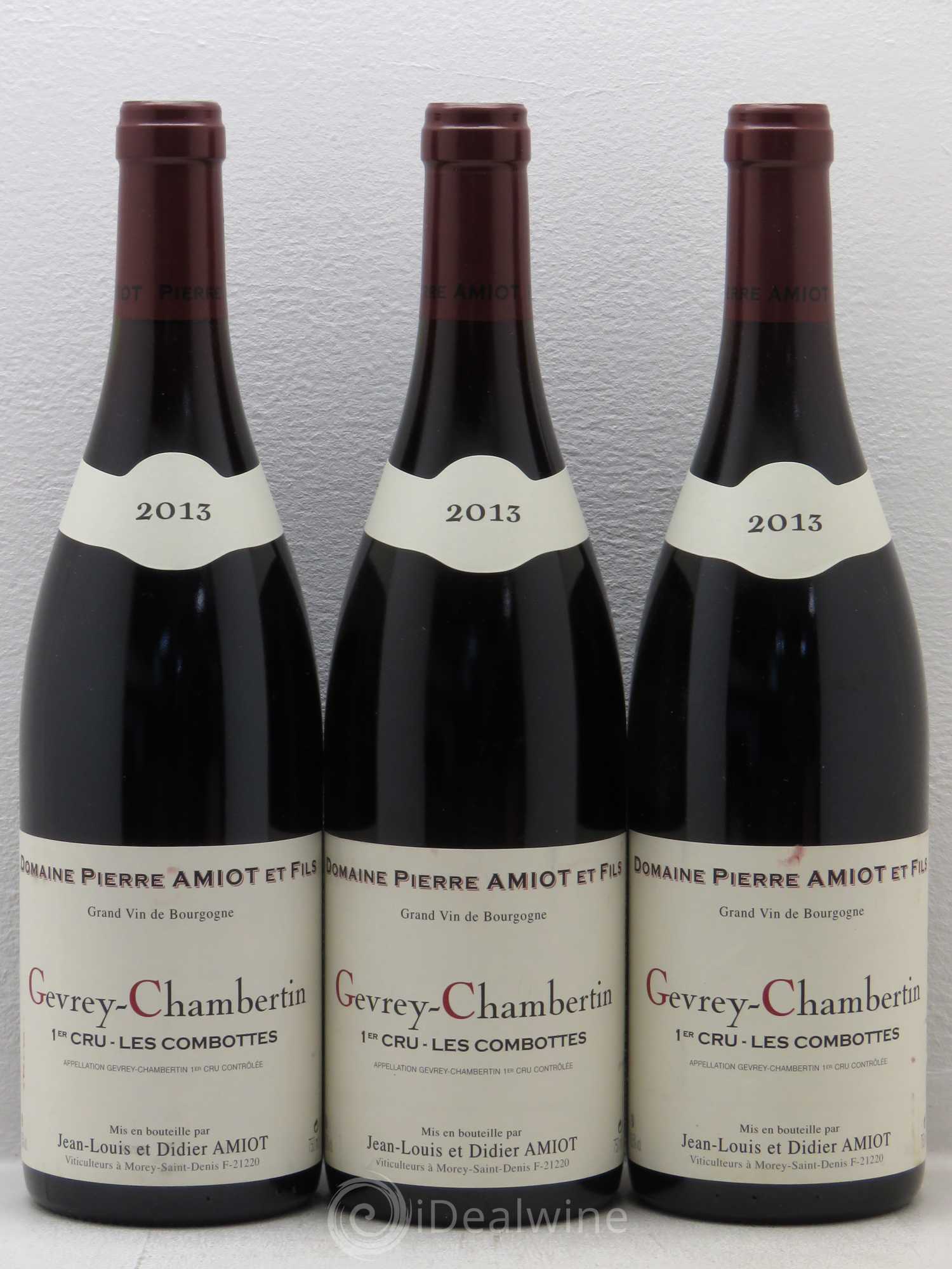 Gevrey-Chambertin 1er Cru Les Combottes Domaine Pierre Amiot 2013 - Posten von 3 Flaschen - 0