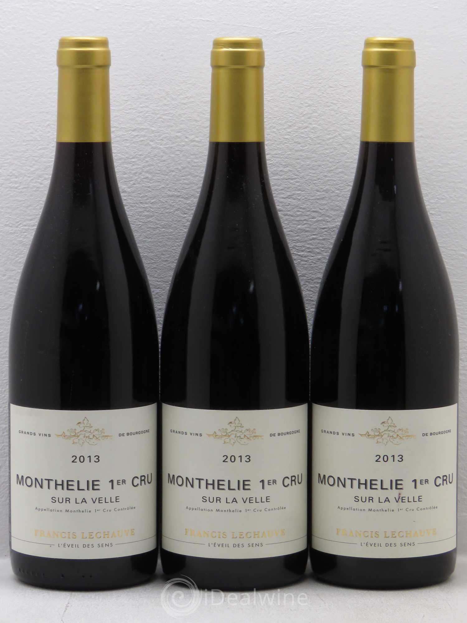Monthélie 1er Cru Sur La Velle Domaine Francis Lechauve 2013 - Posten von 3 Flaschen - 0