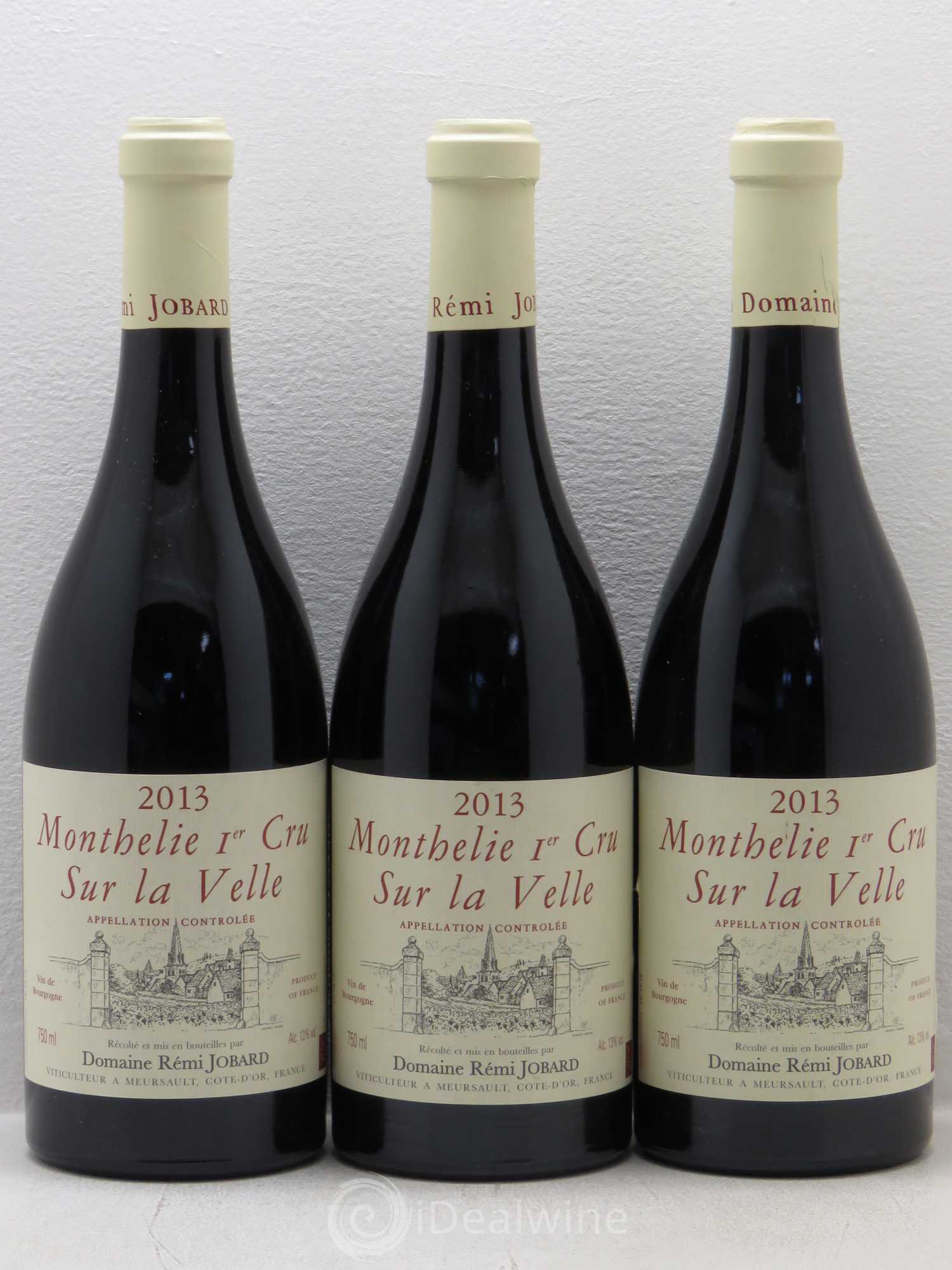 Monthélie 1er Cru Sur La Velle Domaine Rémi Jobard 2013 - Lotto di 3 bottiglie - 0