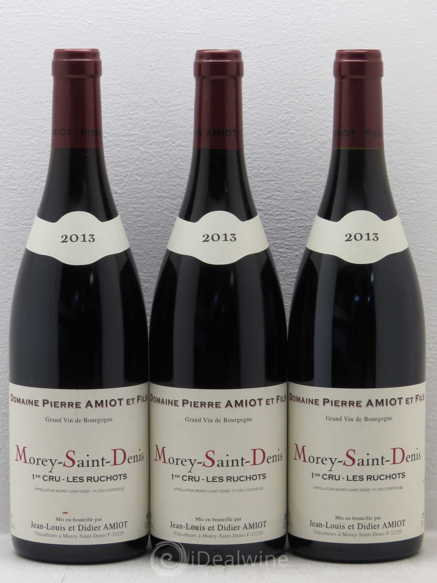 Morey-Saint-Denis 1er Cru Les Ruchots Domaine Pierre Amiot 2013 - Lot de 3 bouteilles - 0
