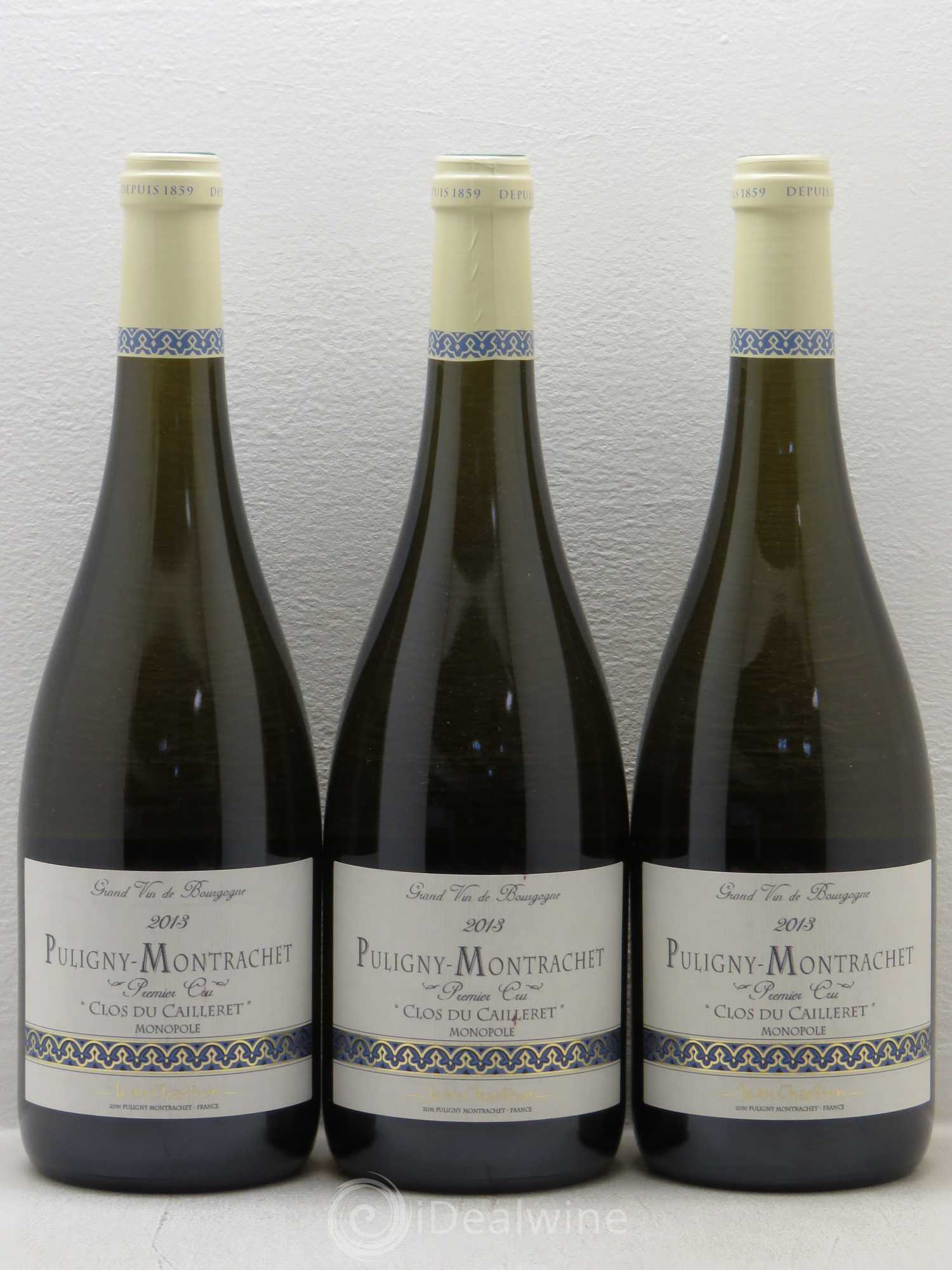 Puligny-Montrachet 1er Cru Clos Du Cailleret Domaine Jean Chartron 2013 - Posten von 3 Flaschen - 0