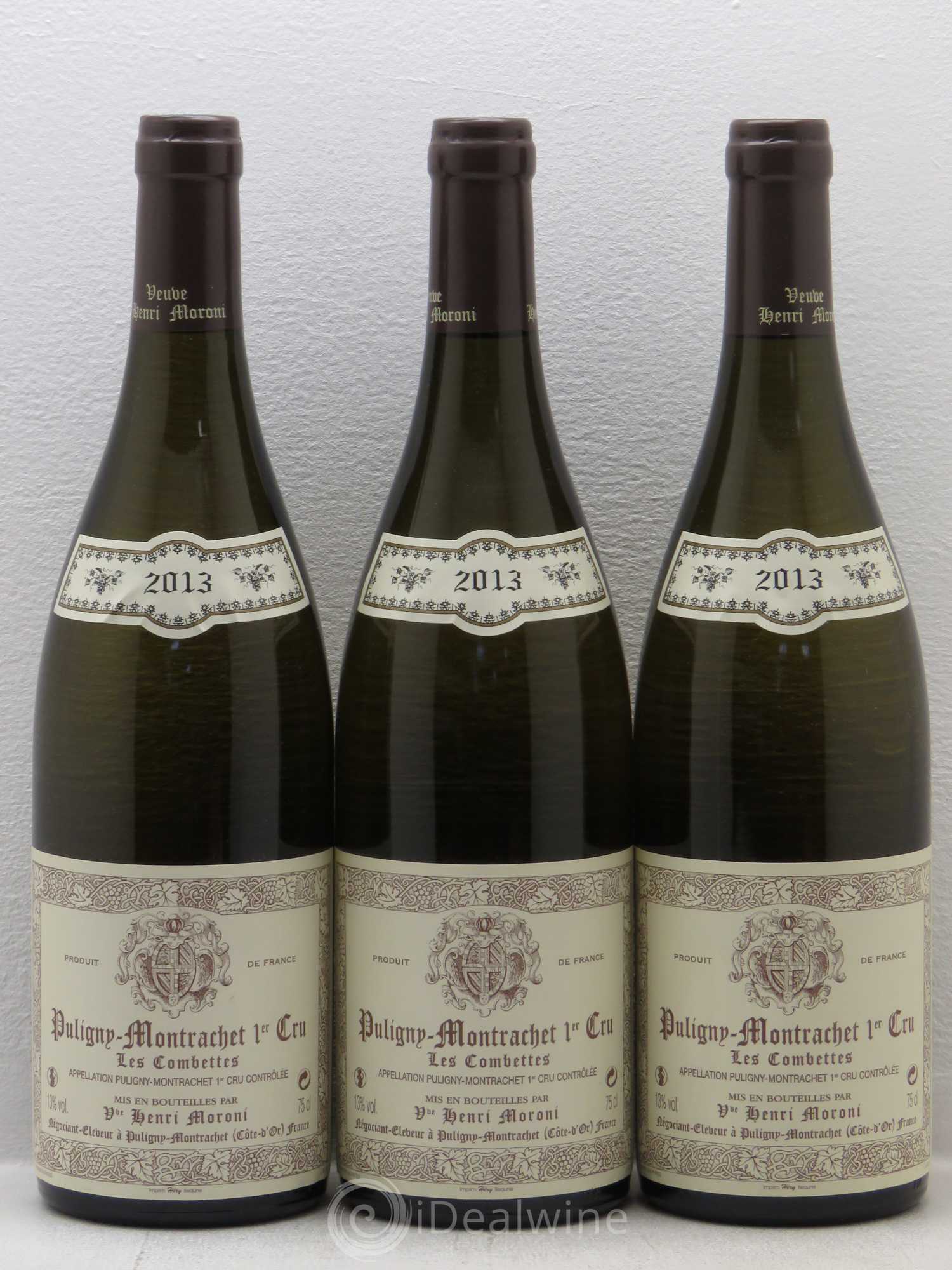 Puligny-Montrachet 1er Cru Les Combettes Domaine Veuve Henri Moroni 2013 - Lotto di 3 bottiglie - 0