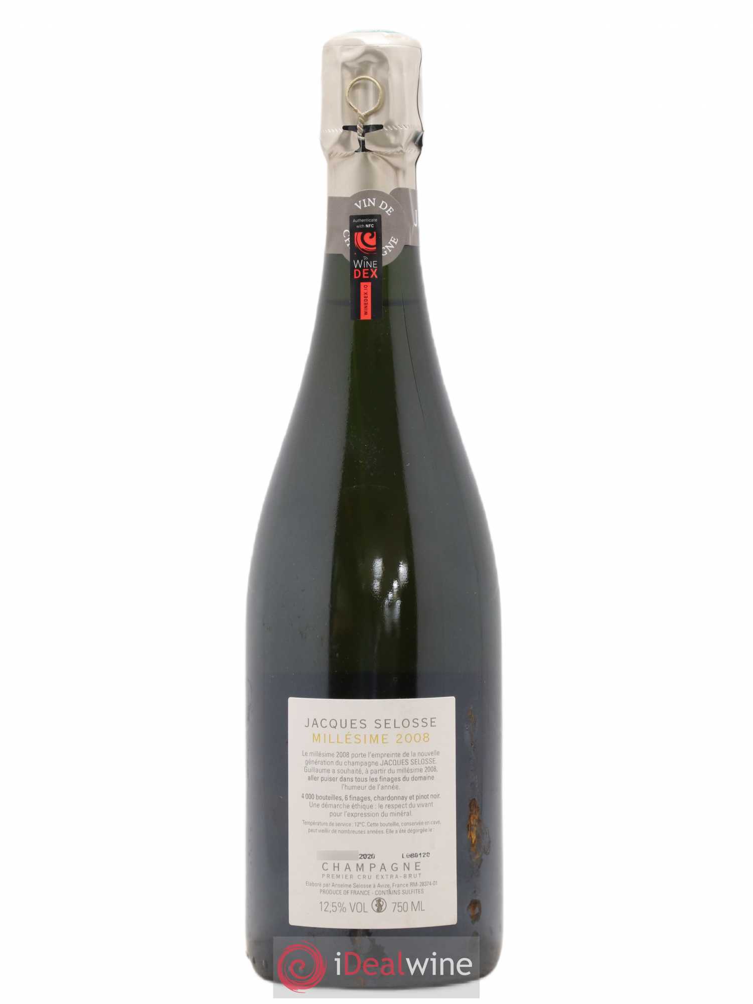 1er Cru Millésimé Extra-Brut Jacques Selosse 2008 - Lot de 1 bouteille - 1