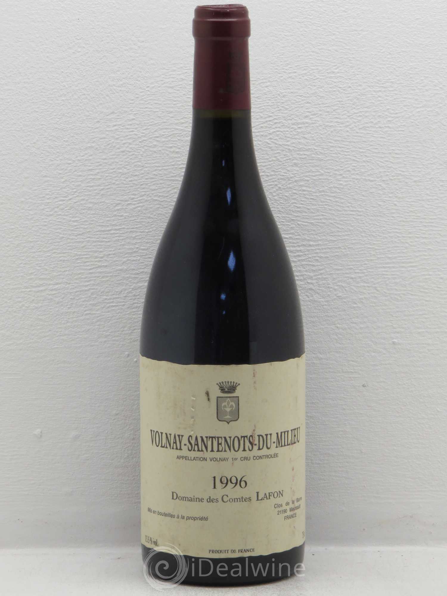Volnay 1er Cru Santenots du Milieu Comtes Lafon (Domaine des) 1996 - Lot de 1 bouteille - 0