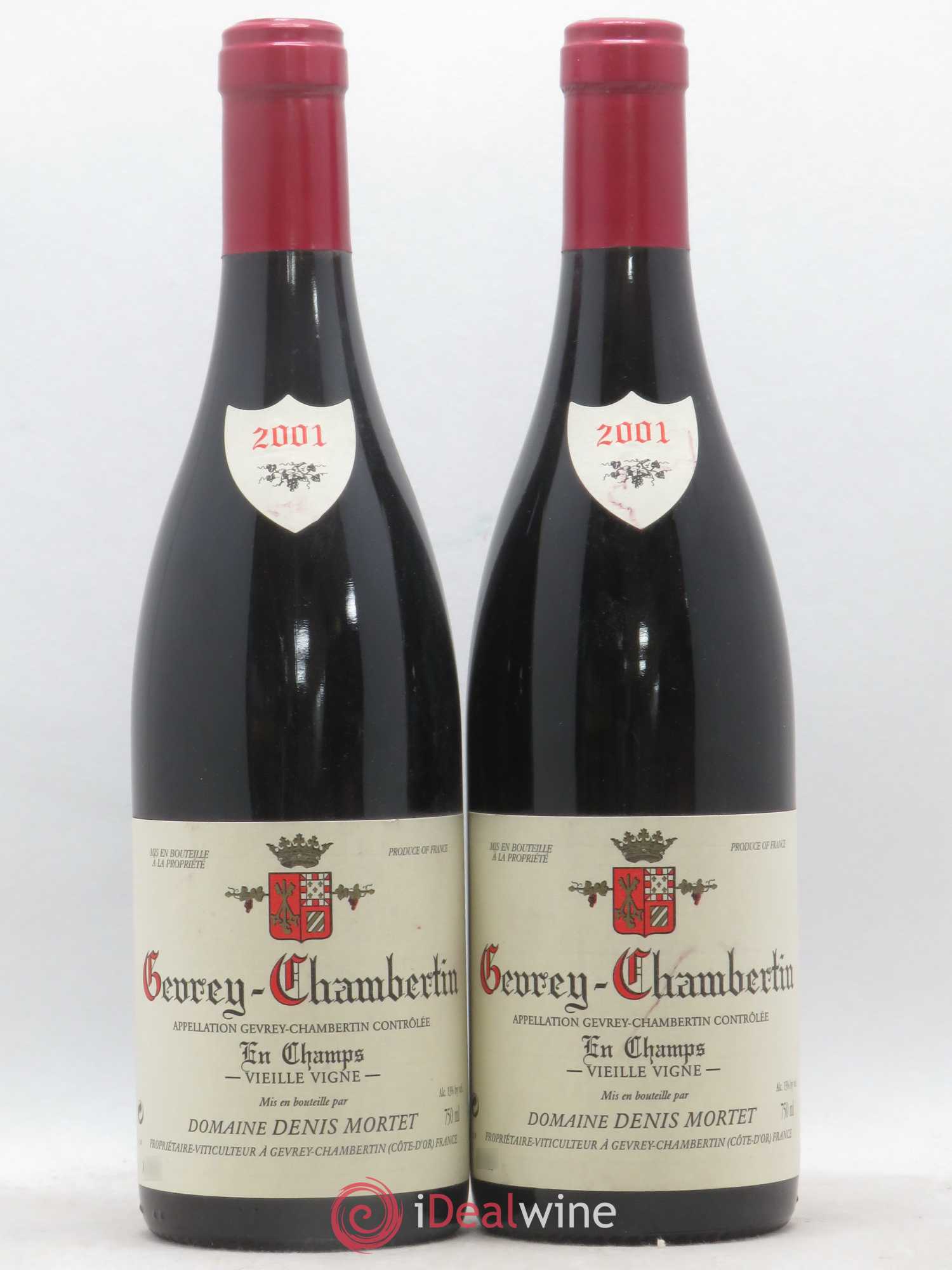 Gevrey-Chambertin En Champs Vieille Vigne Denis Mortet (Domaine) 2001 - Lot de 2 bouteilles - 0