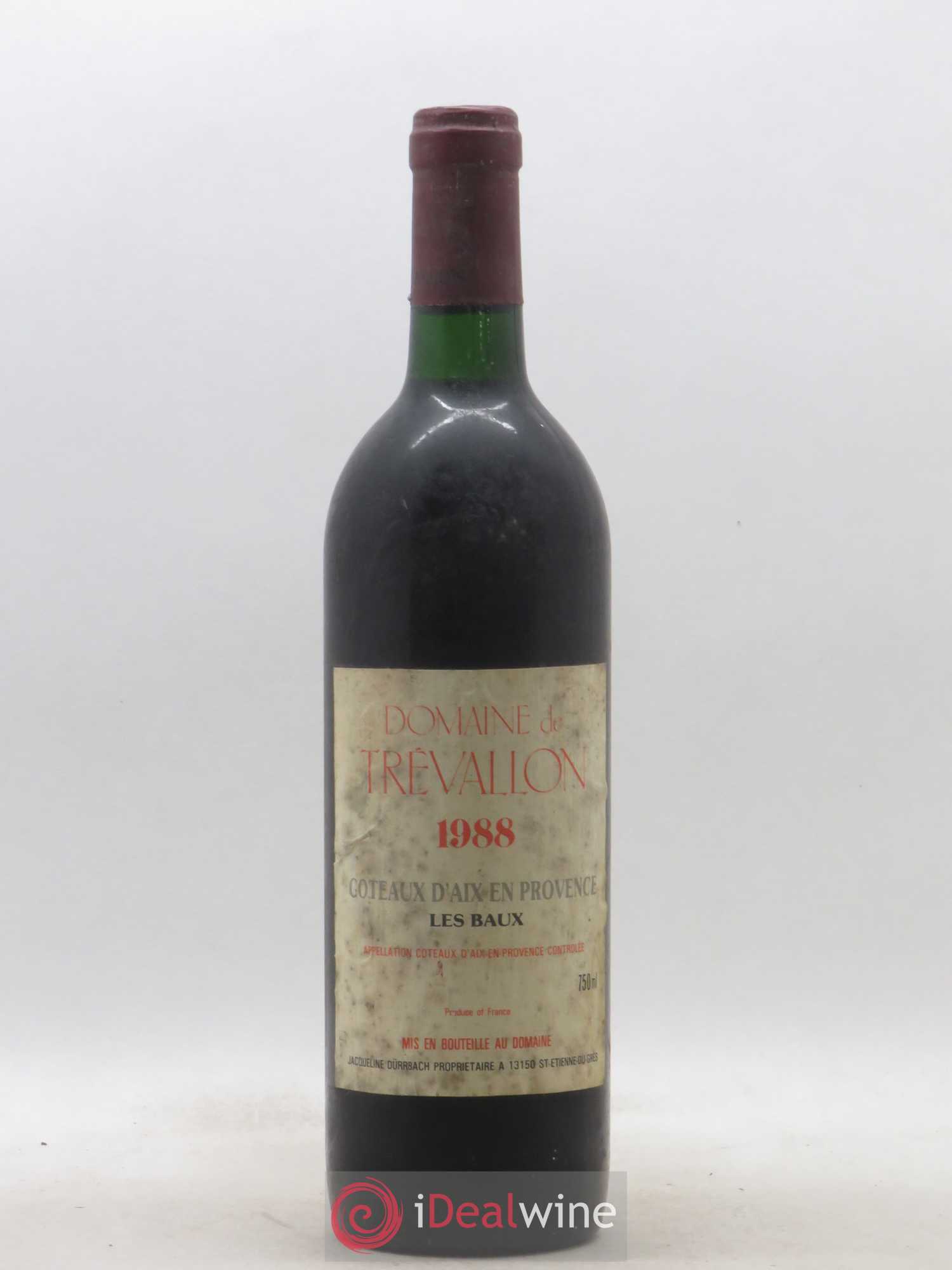 Coteaux d'Aix-en-Provence Trévallon (Domaine de) Eloi Dürrbach 1988 - Lot de 1 bouteille - 0