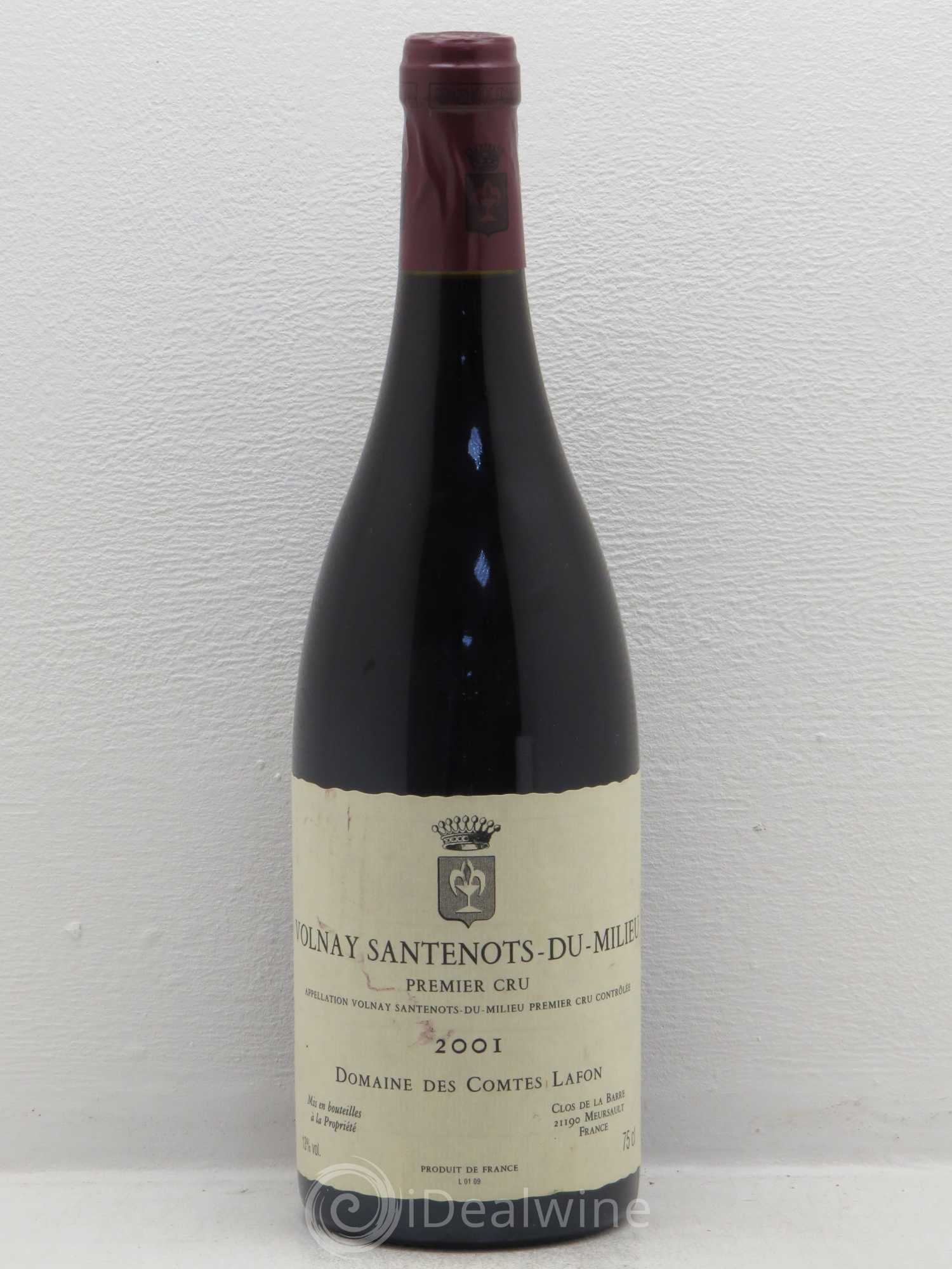 Volnay 1er Cru Santenots du Milieu Comtes Lafon (Domaine des) 2001 - Lot de 1 bouteille - 0