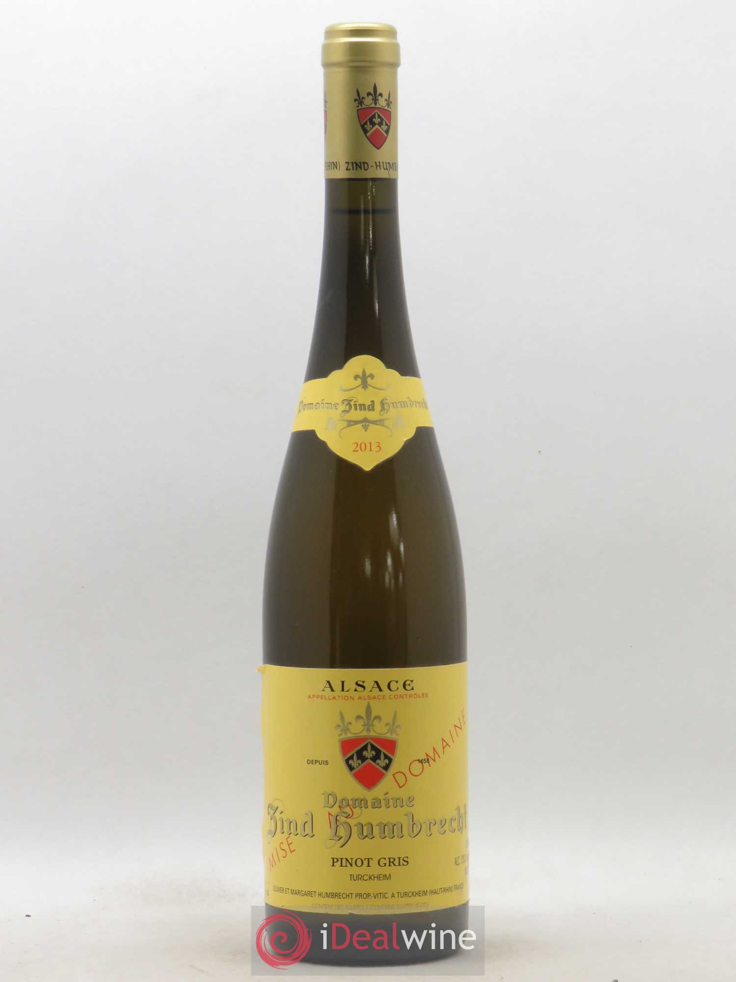 Alsace Pinot Gris (anciennement Tokay) Zind-Humbrecht (Domaine) 2013 - Lot de 1 bouteille - 0