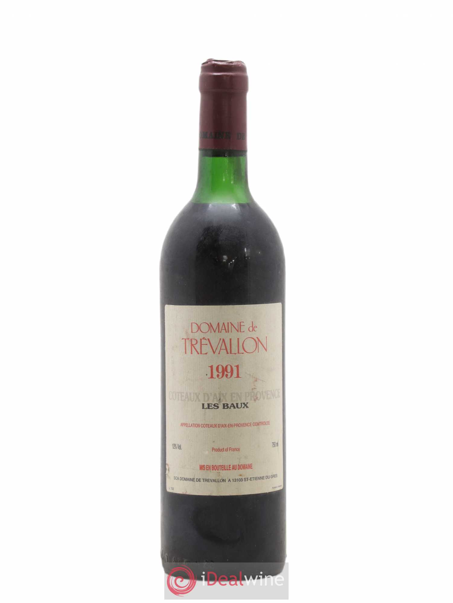 Coteaux d'Aix-en-Provence Trévallon (Domaine de) Eloi Dürrbach Les Baux 1991 - Lot de 1 bouteille - 0
