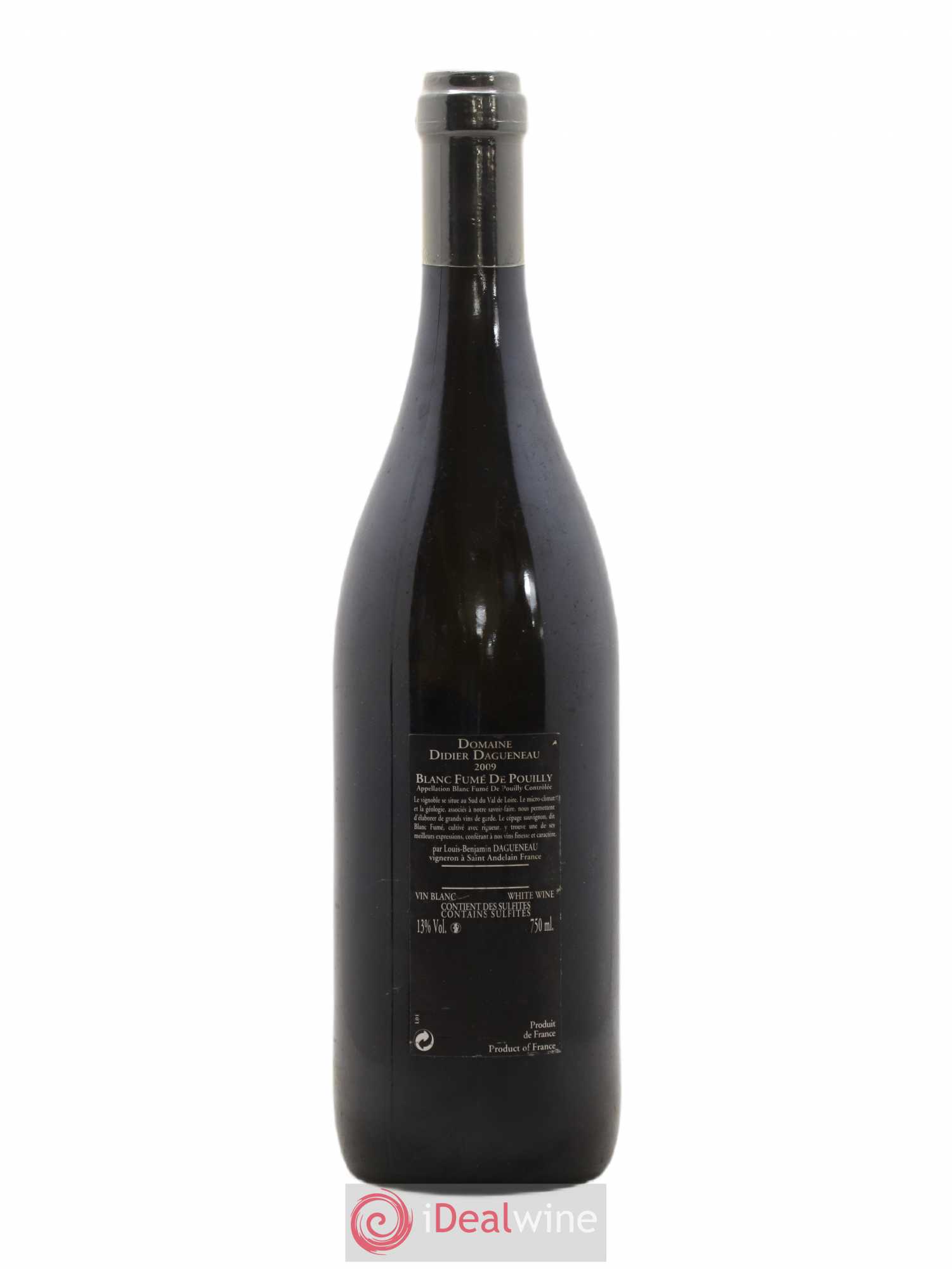 Vin de France (anciennement Pouilly-Fumé) Silex Dagueneau (Domaine Didier - Louis-Benjamin) 2009 - Lot de 1 bouteille - 1