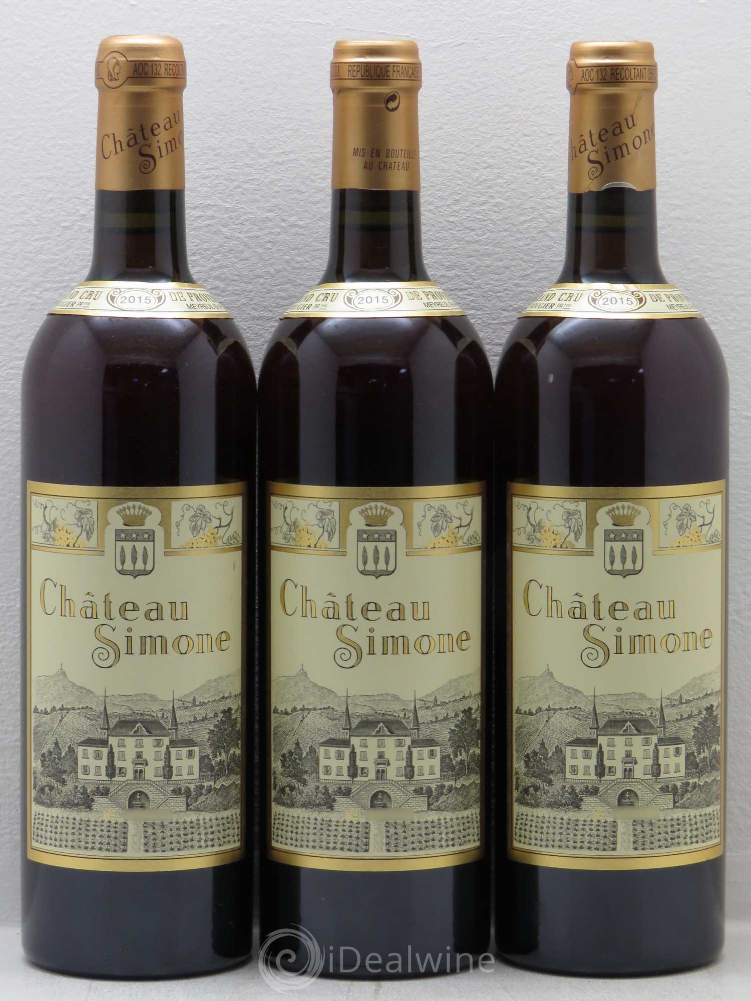 Palette Château Simone Famille Rougier 2015 - Lot de 3 bouteilles - 0