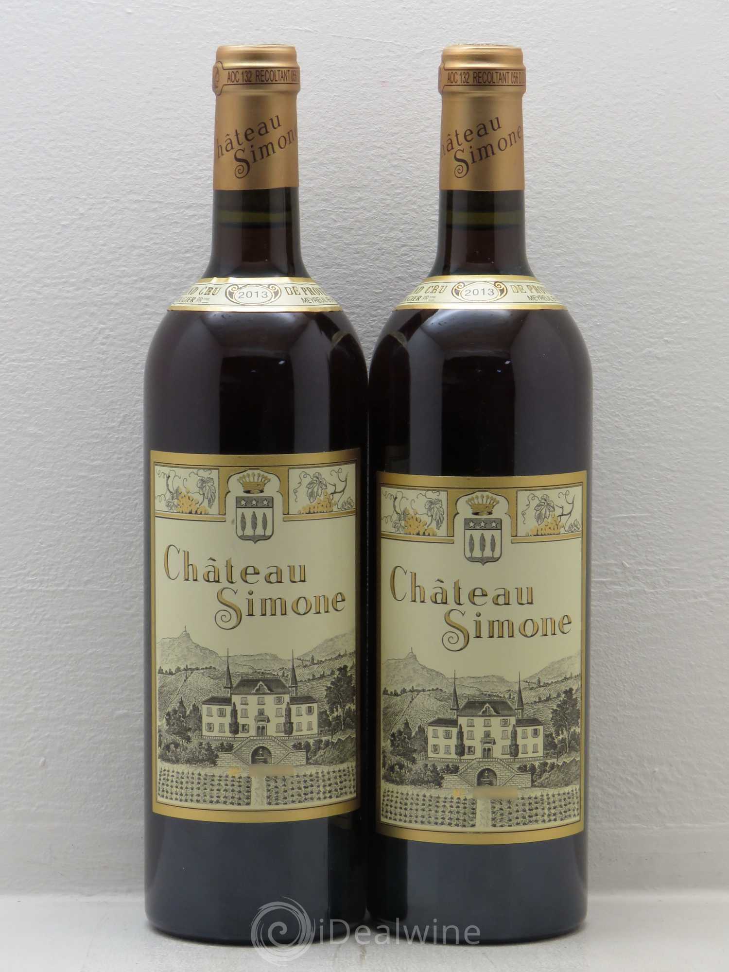 Palette Château Simone Famille Rougier 2013 - Posten von 4 Flaschen - 2