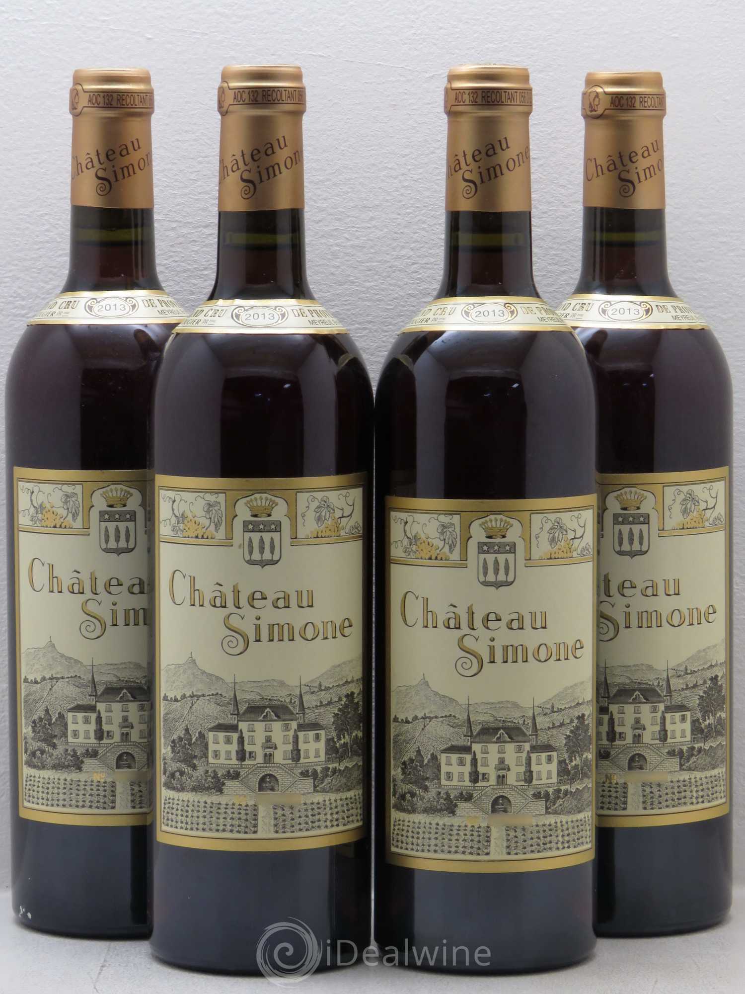 Palette Château Simone Famille Rougier 2013 - Posten von 4 Flaschen - 0