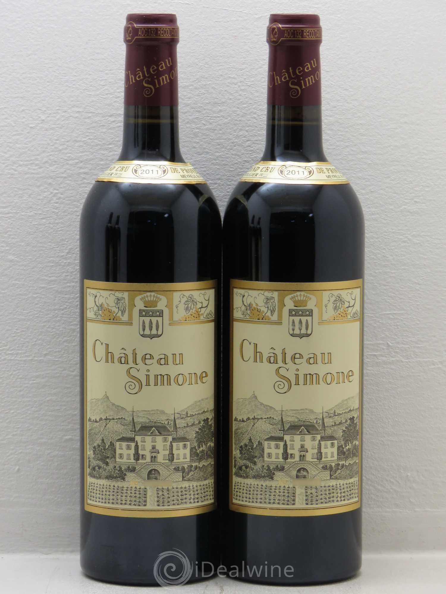 Palette Château Simone Famille Rougier 2011 - Posten von 4 Flaschen - 2