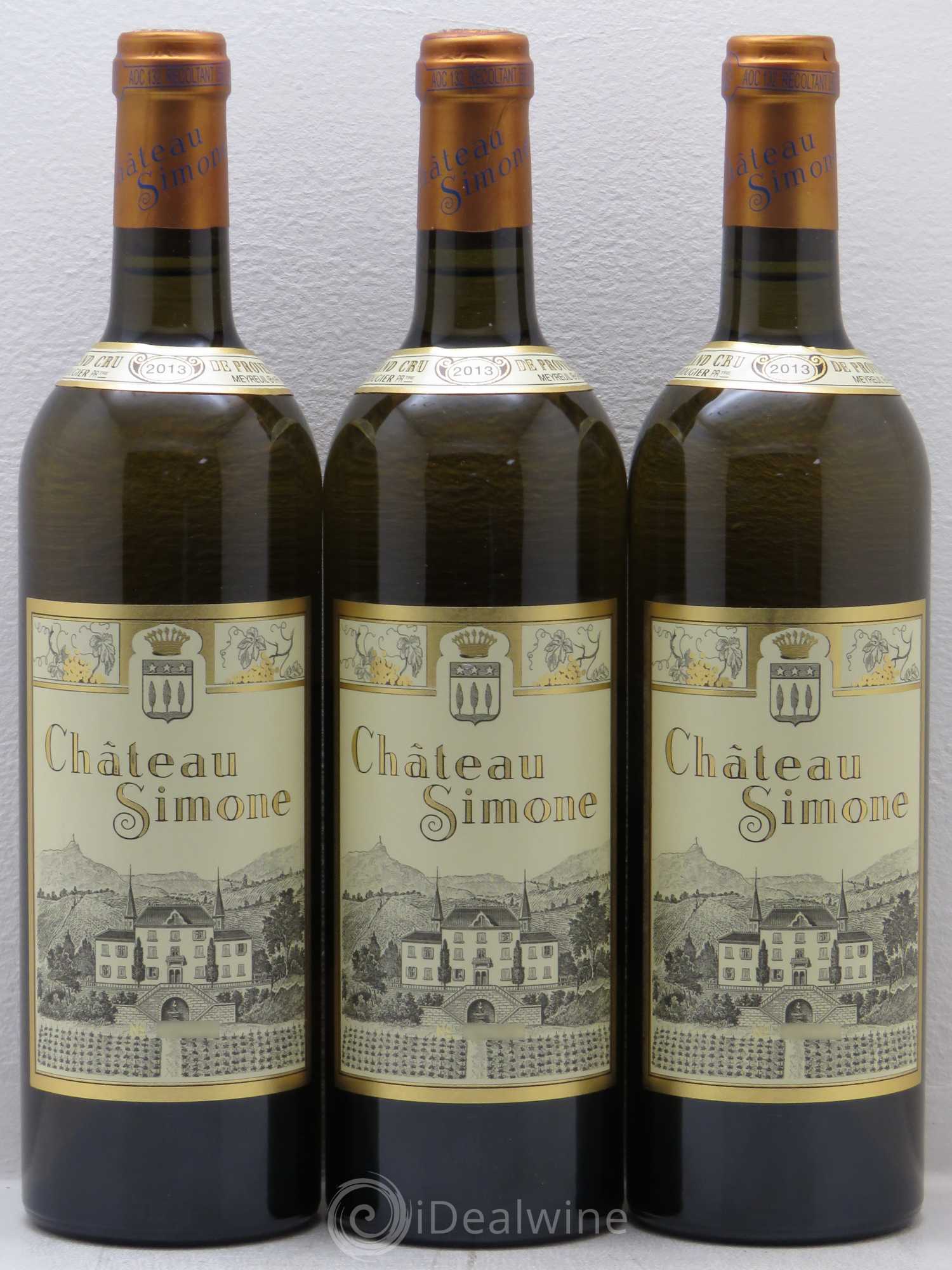 Palette Château Simone Famille Rougier 2013 - Posten von 3 Flaschen - 0