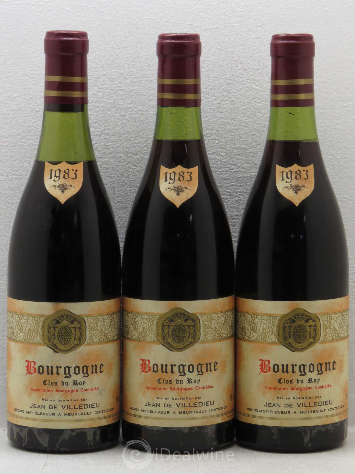 Bourgogne Clos Du Roy J. De Villedieu (sans prix de réserve) 1983 - Posten von 3 Flaschen - 0