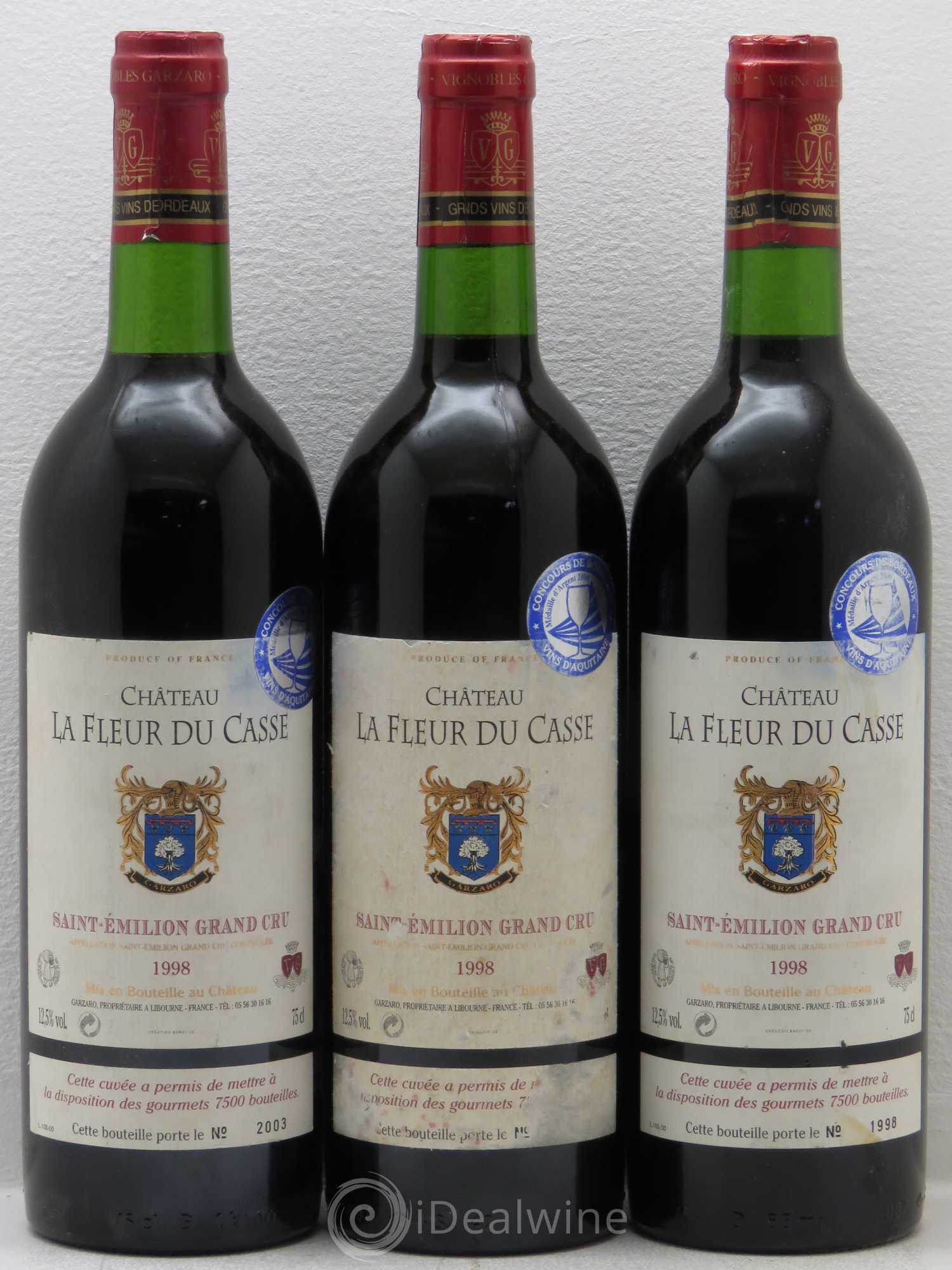 Saint-Émilion Grand Cru La Fleur du Casse 1998 - Posten von 6 Flaschen - 2