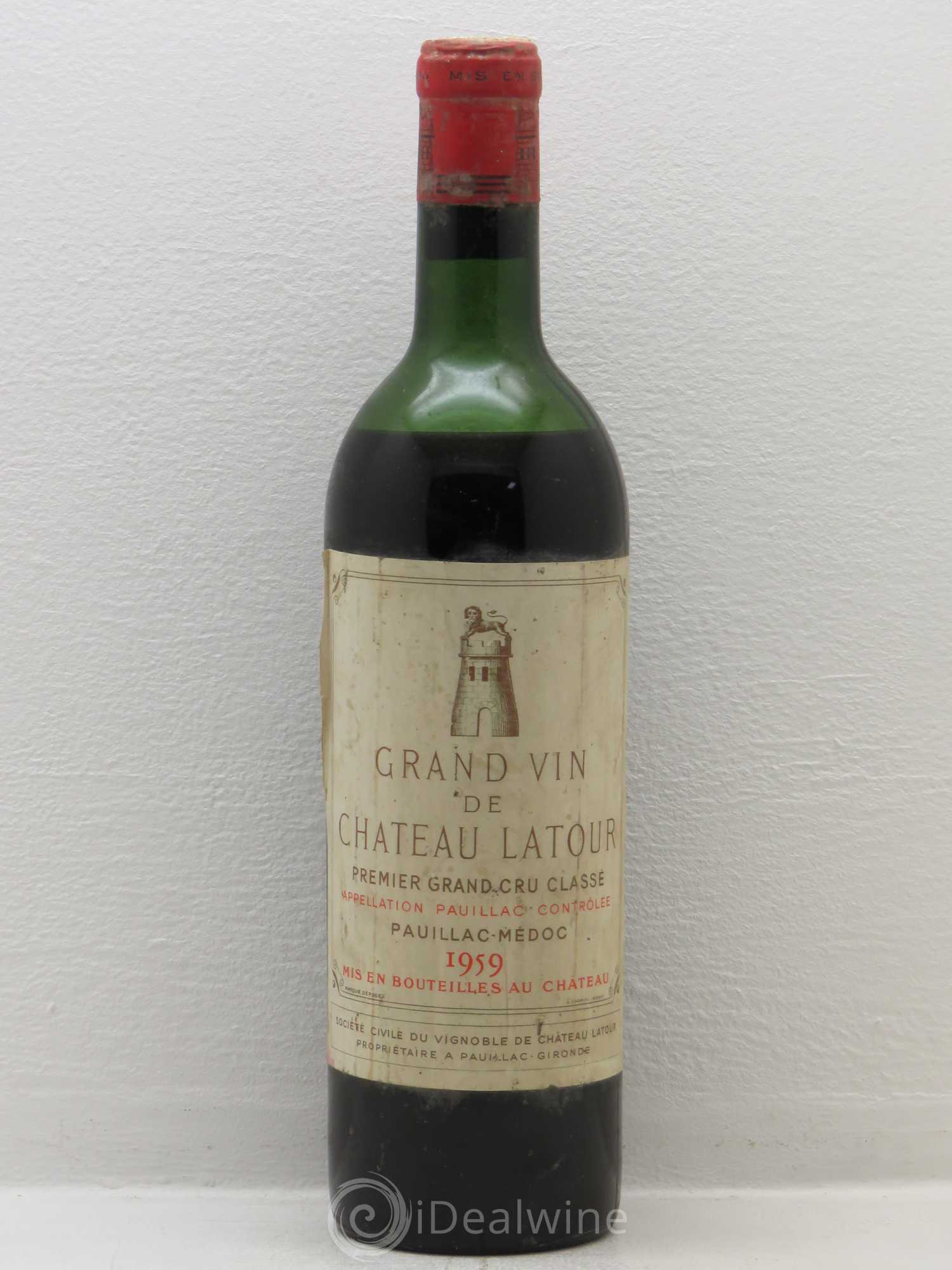 Château Latour 1er Grand Cru Classé 1959 - Lot de 1 bouteille - 0