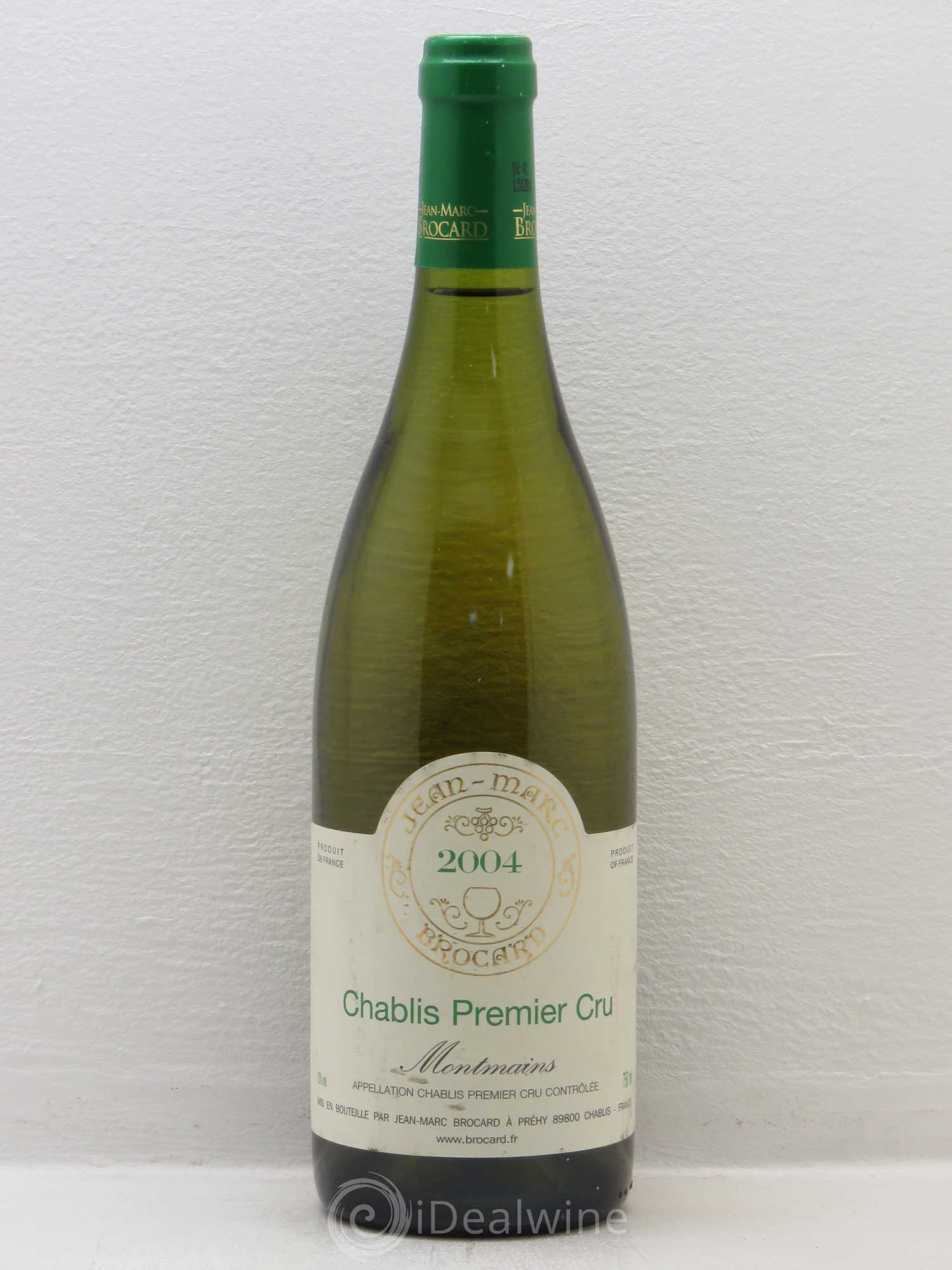 Chablis 1er Cru Montmains Jean Marc Brocard 2004 - Posten von 1 Flasche - 0