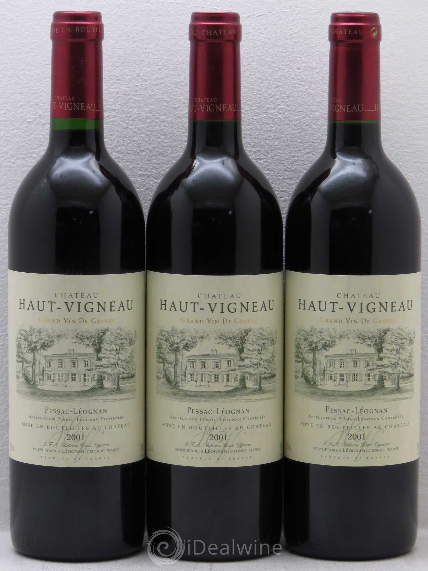 Pessac-Léognan Haut Vigneau 2001 - Posten von 6 Flaschen - 2