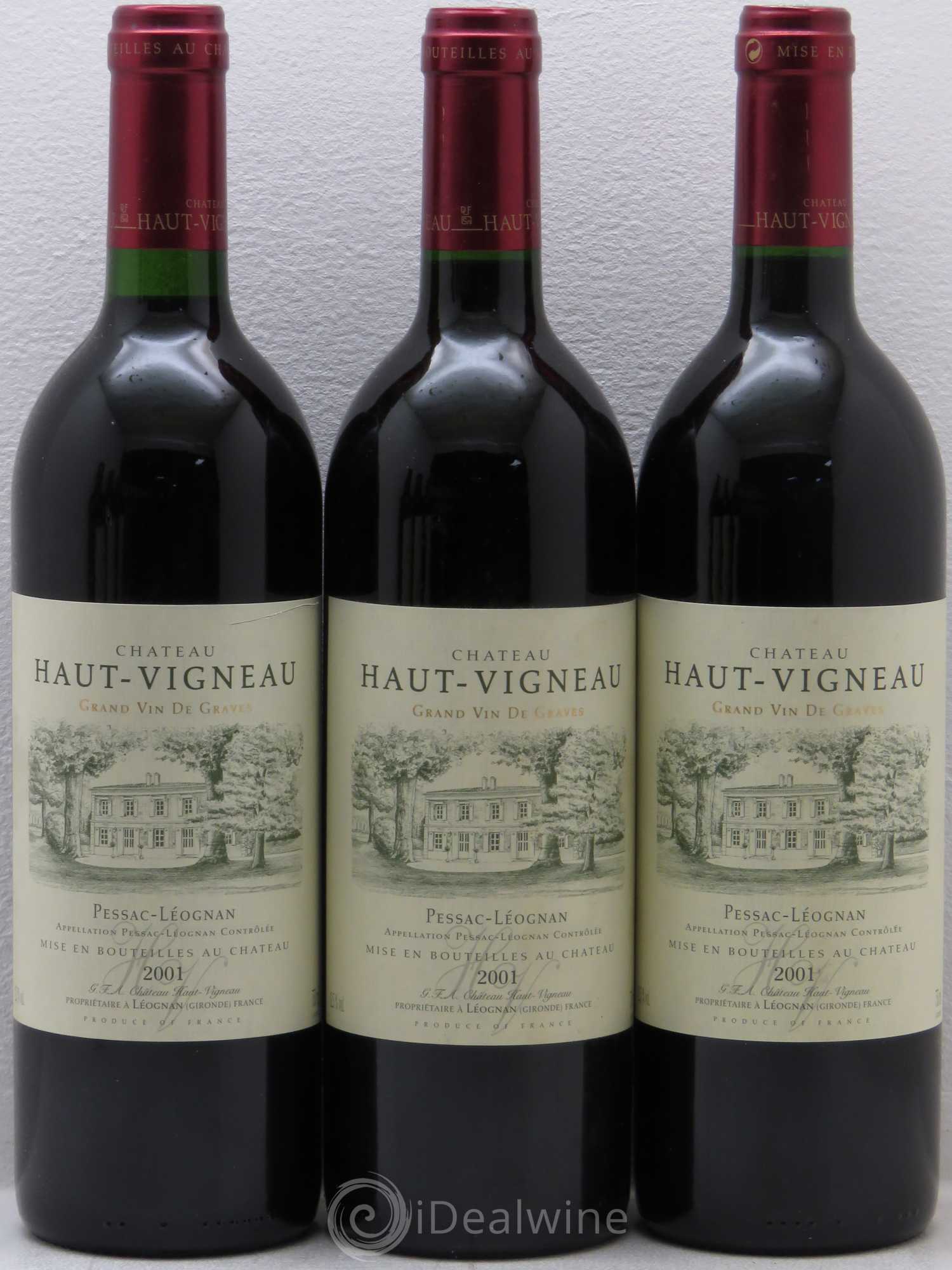 Pessac-Léognan Haut Vigneau (sans prix de réserve) 2001 - Posten von 6 Flaschen - 1