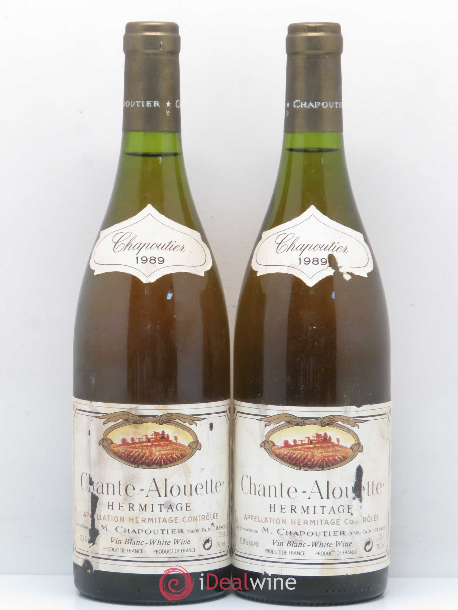 Hermitage Chante Alouette Chapoutier 1989 - Lot de 2 bouteilles - 0