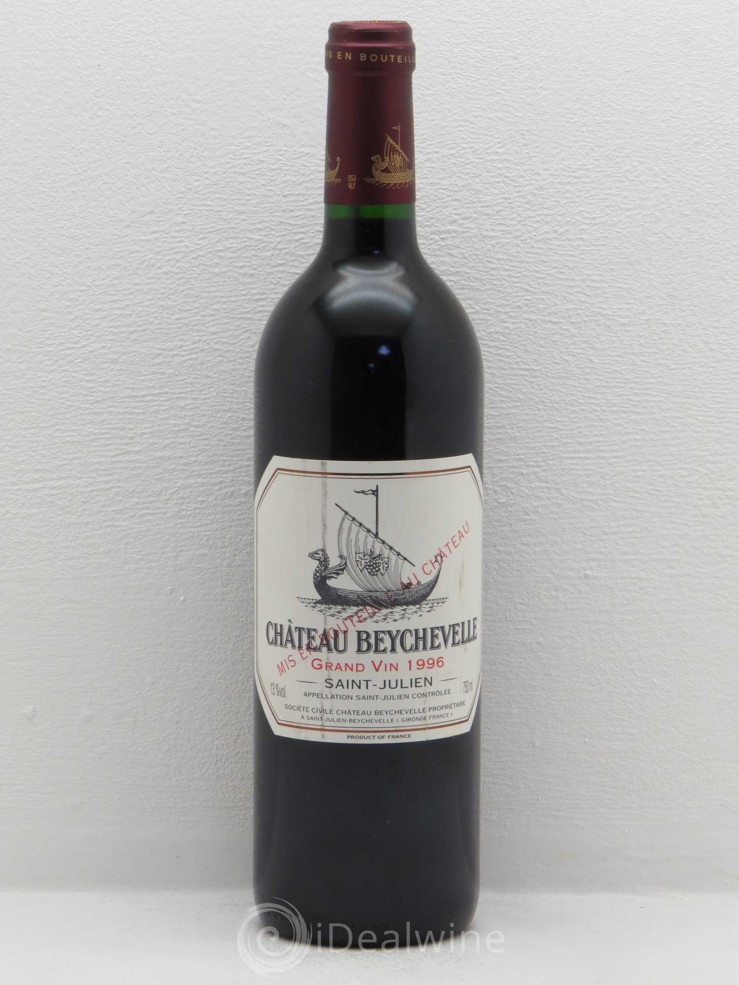 Château Beychevelle 4ème Grand Cru Classé 1996 - Lot de 1 bouteille - 0
