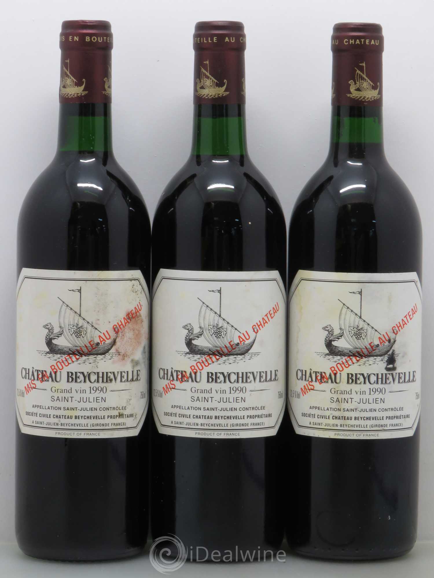 Château Beychevelle 4ème Grand Cru Classé 1990 - Lot de 6 bouteilles - 2