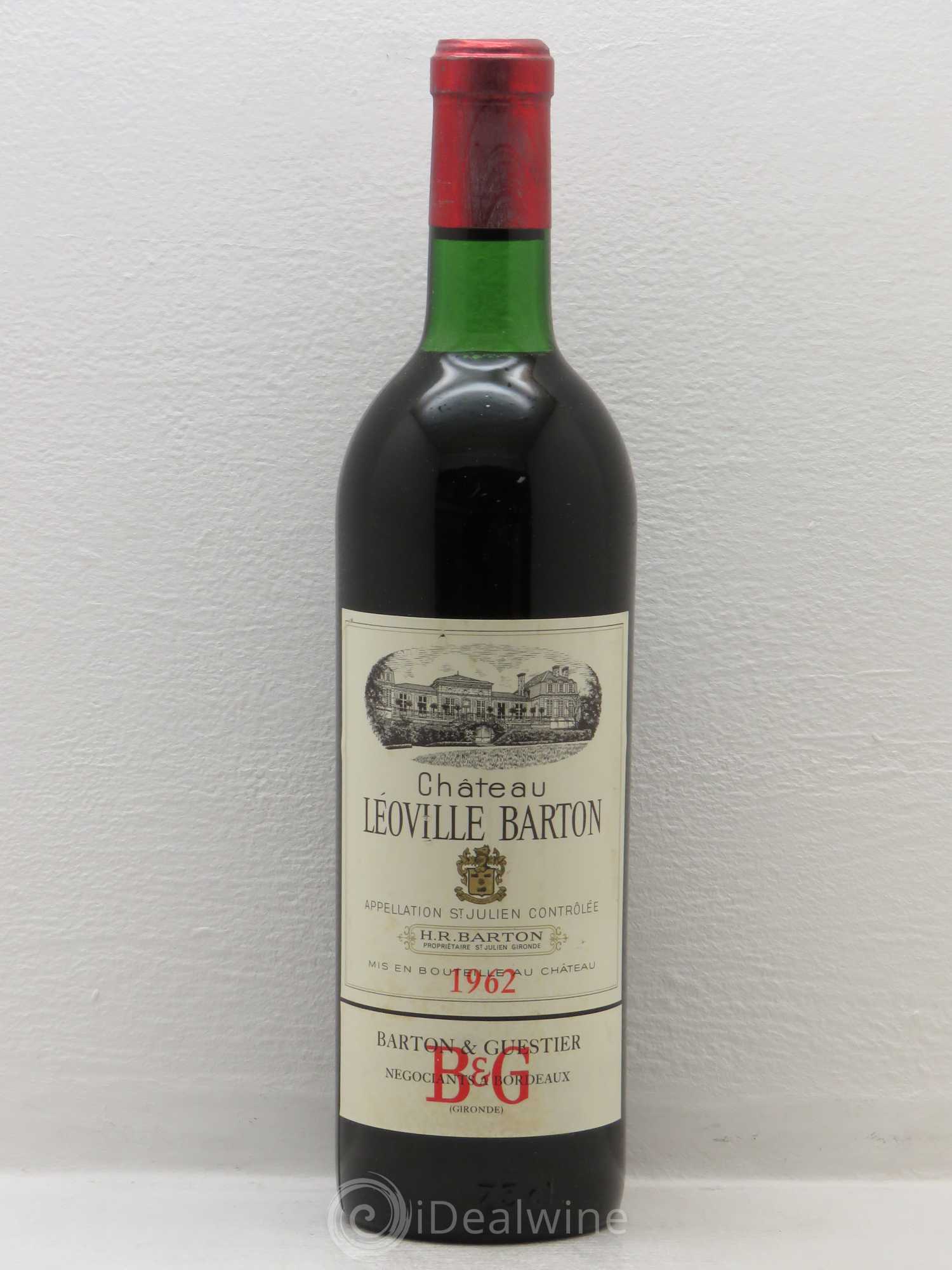 Château Léoville Barton 2ème Grand Cru Classé 1962 - Lot de 1 bouteille - 0
