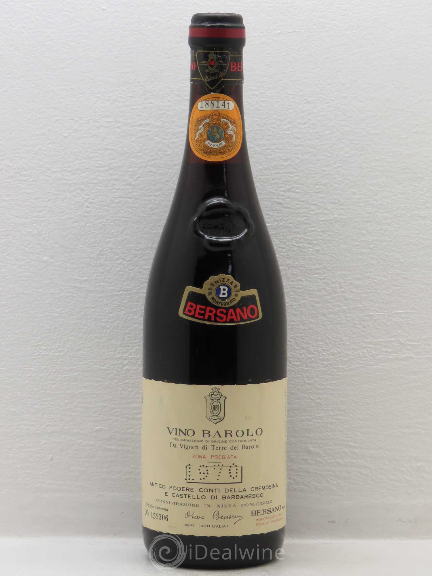 Barolo Bersano 1970 - Lot de 1 bouteille - 0