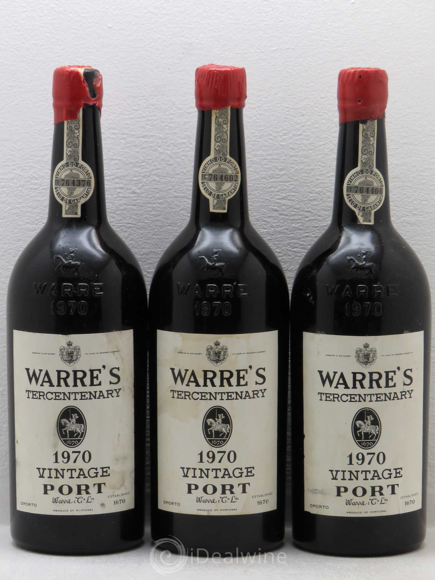 Porto Vintage Warres Tercentenary 1970 - Posten von 3 Flaschen - 0