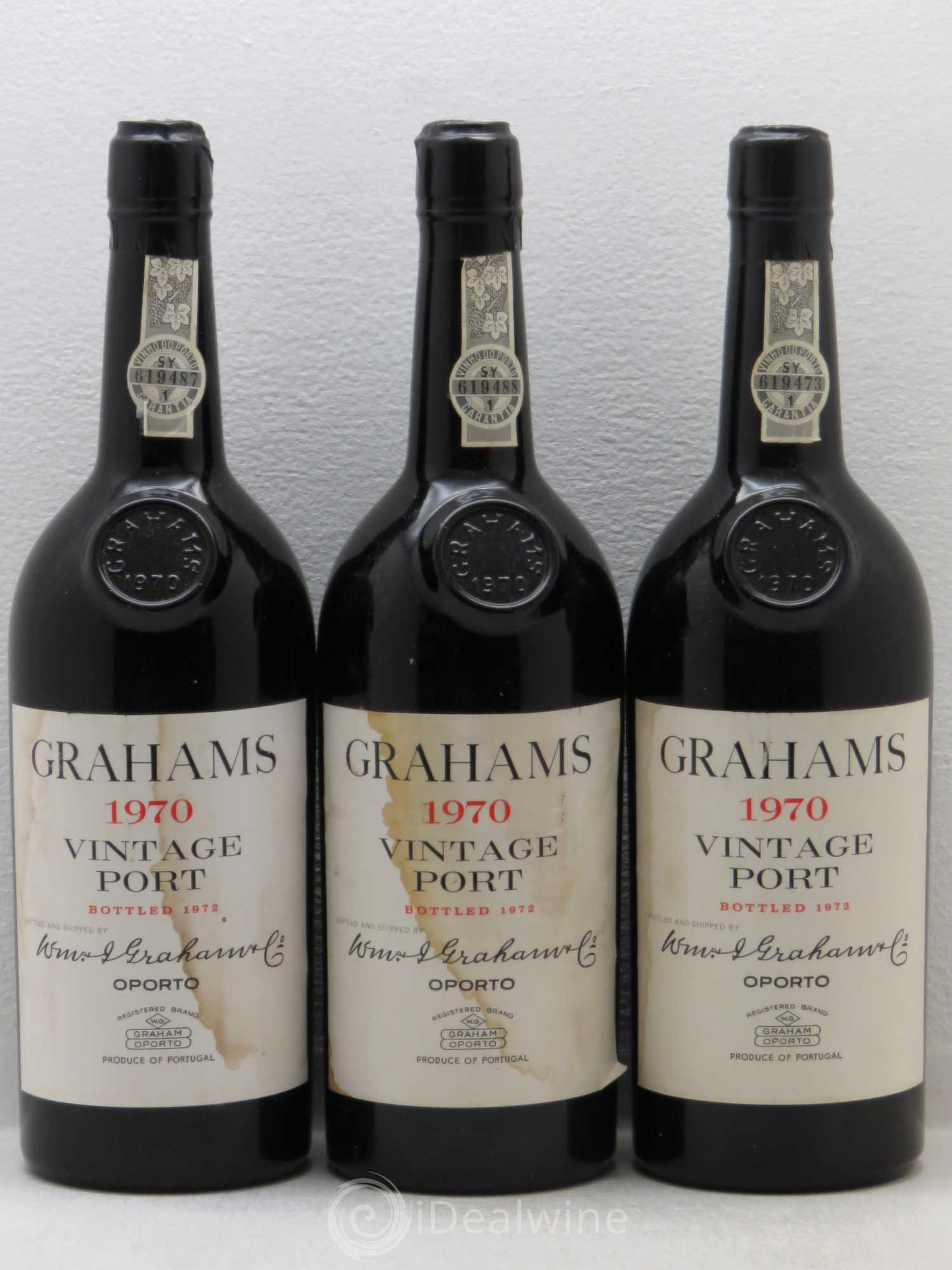 Porto W&J Graham' Vintage 1970 - Lot de 3 bouteilles - 0