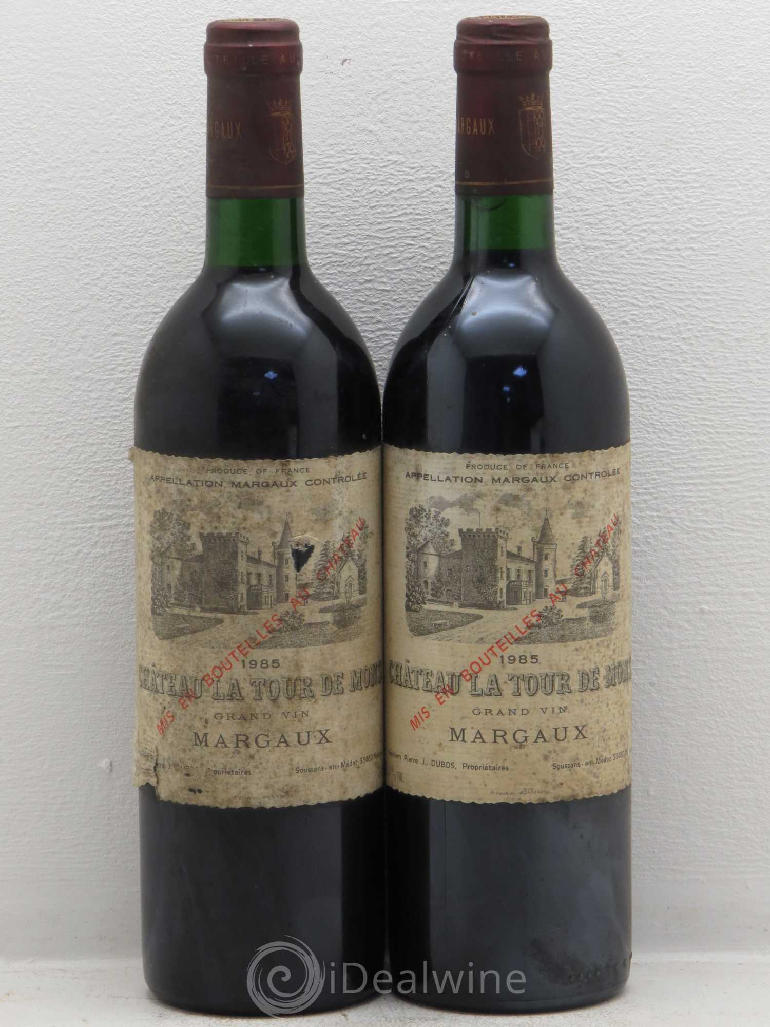 Château la Tour de Mons Cru Bourgeois 1985 - Lot de 4 bouteilles - 2