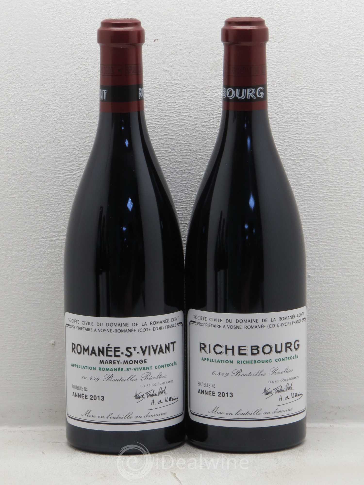 Assortiment 2013 du Domaine de la Romanée-Conti Domaine de la Romanée-Conti 5 bouteilles 1 Echezeaux 1 Grand Echezeaux 1 Richebourg 1 Romanée Saint Vivant 1 La Tâche 2013 - Posten von 1 Flasche - 3