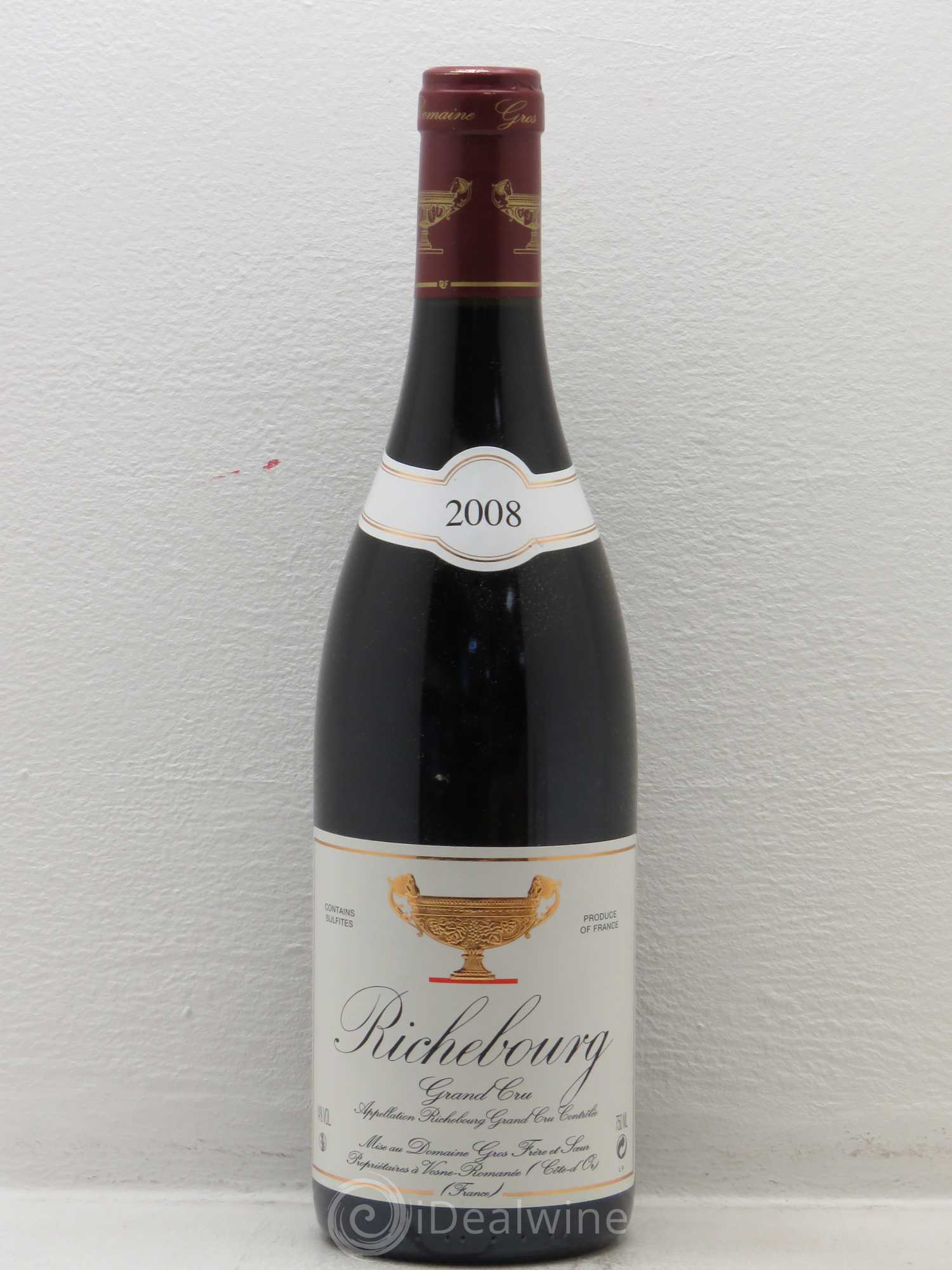 Richebourg Grand Cru Gros Frère & Soeur 2008 - Lot de 1 bouteille - 0