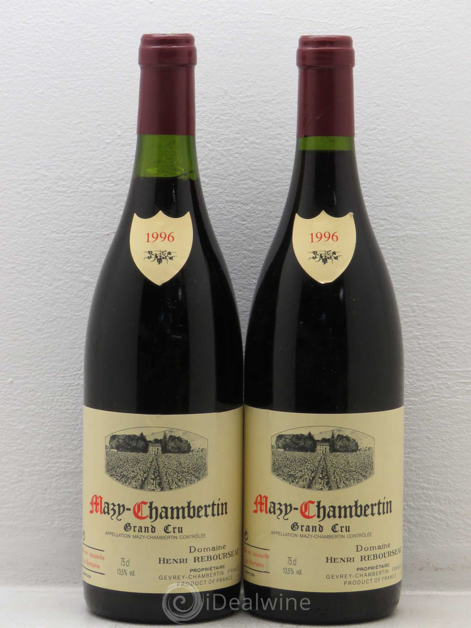 Mazis-Chambertin Grand Cru Henri Rebourseau (sans prix de réserve) 1996 - Lot de 2 bouteilles - 0