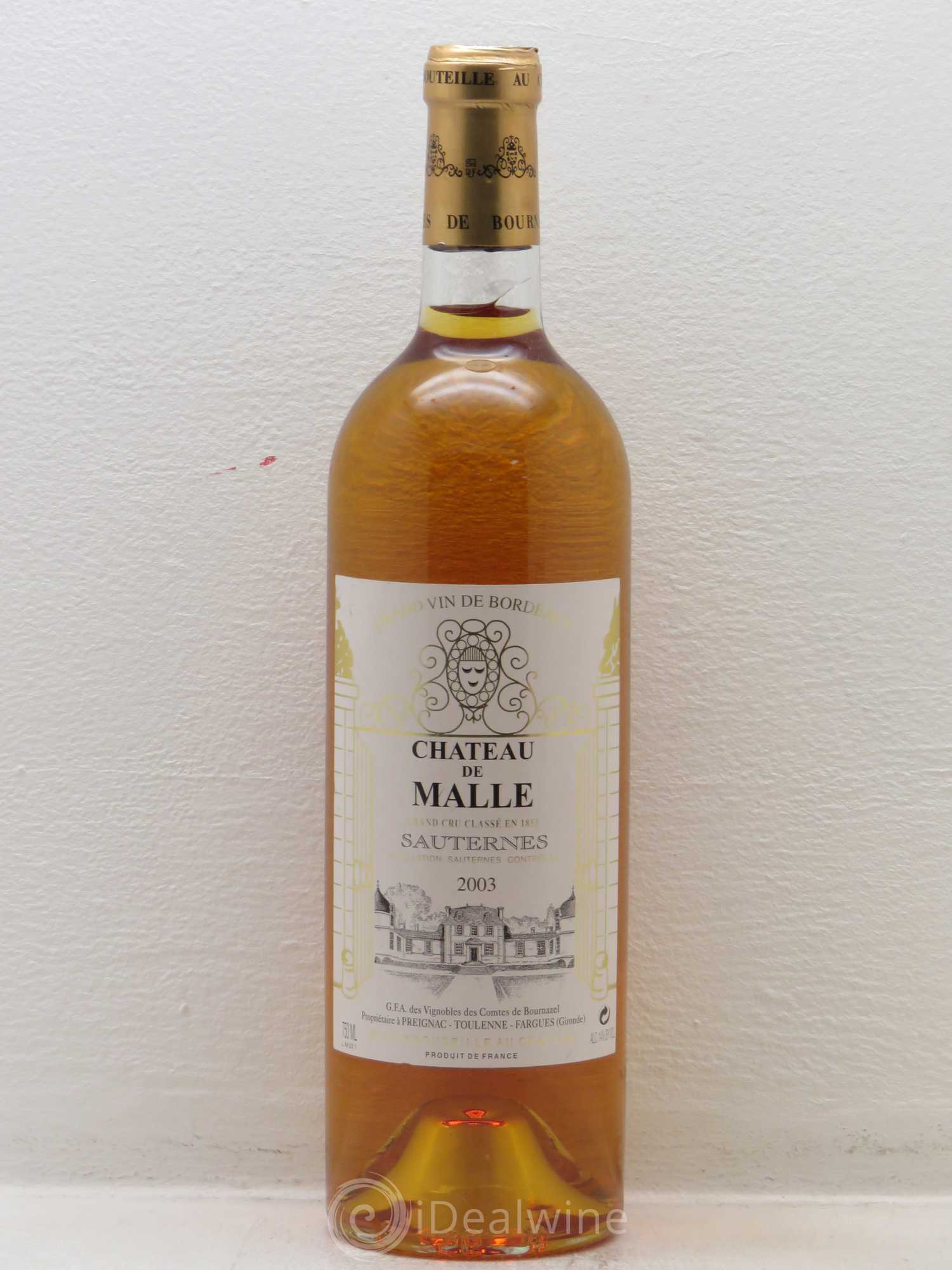 Château de Malle 2ème Grand Cru Classé (senza prezzo di riserva) 2003 - Lotto di 1 bottiglia - 0