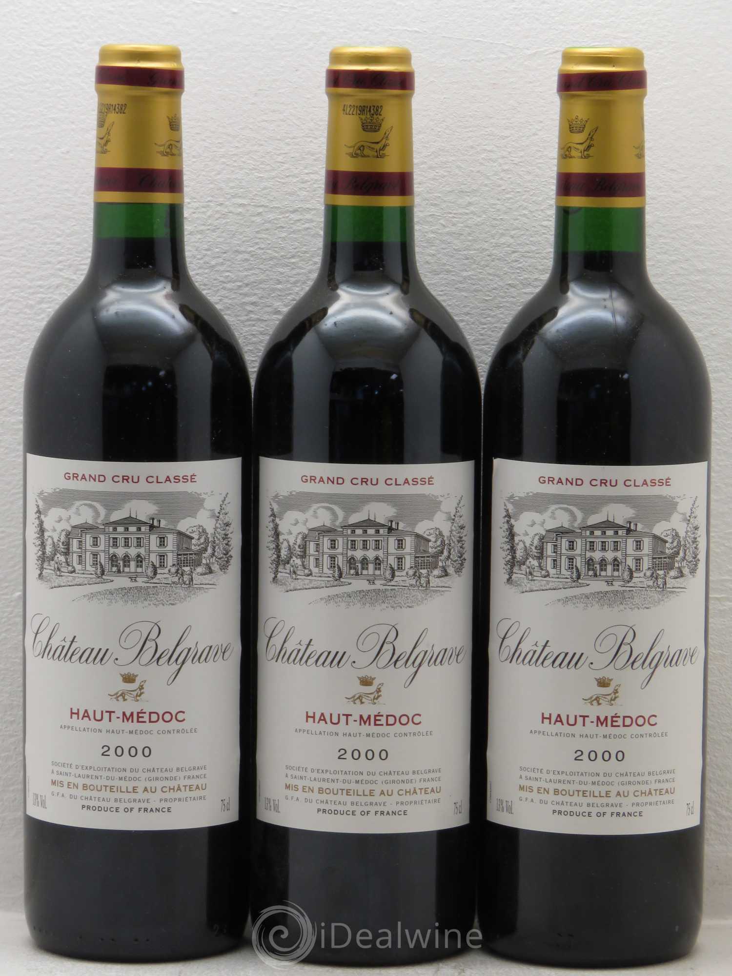 Château Belgrave 5ème Grand Cru Classé  (sans prix de réserve) 2000 - Lot de 6 bouteilles - 2