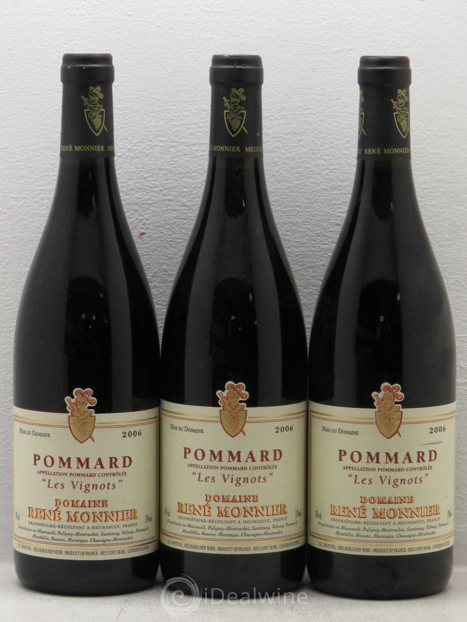 Pommard Les Vignots Monnier (sans prix de réserve) 2006 - Posten von 3 Flaschen - 0